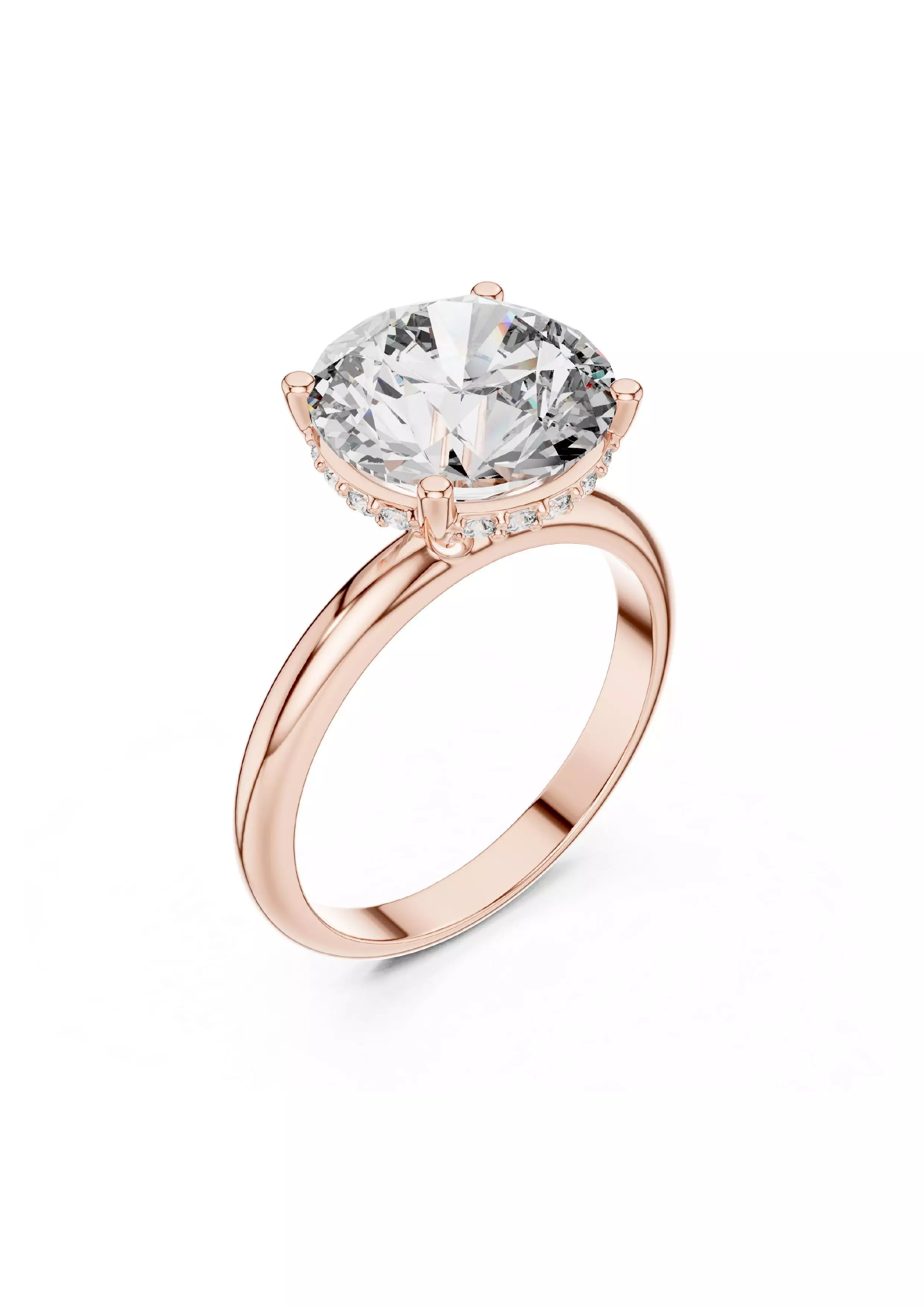 100 Solitaire Ring Earrings Pendant 3D print model_79