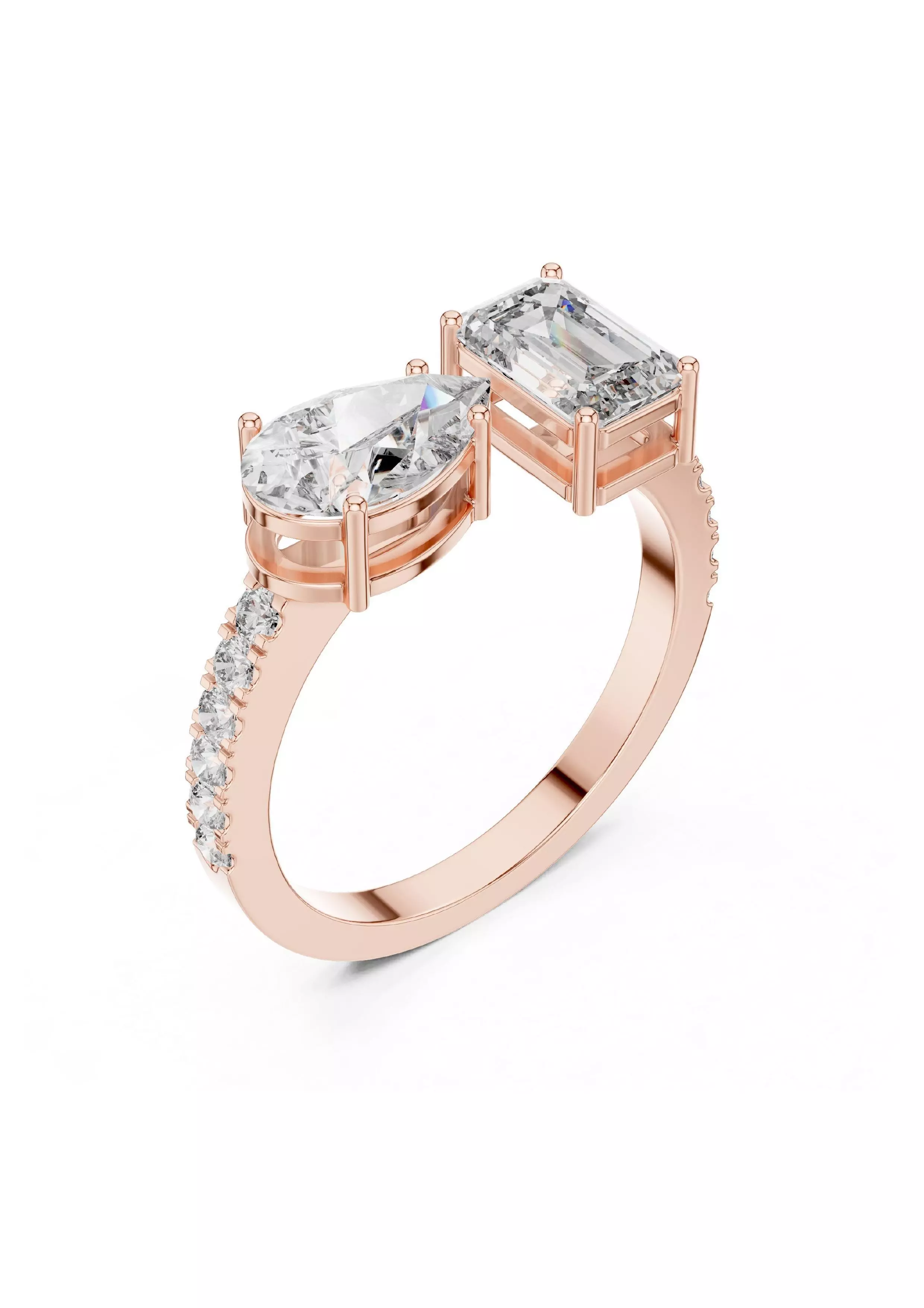 100 Solitaire Ring Earrings Pendant 3D print model_82