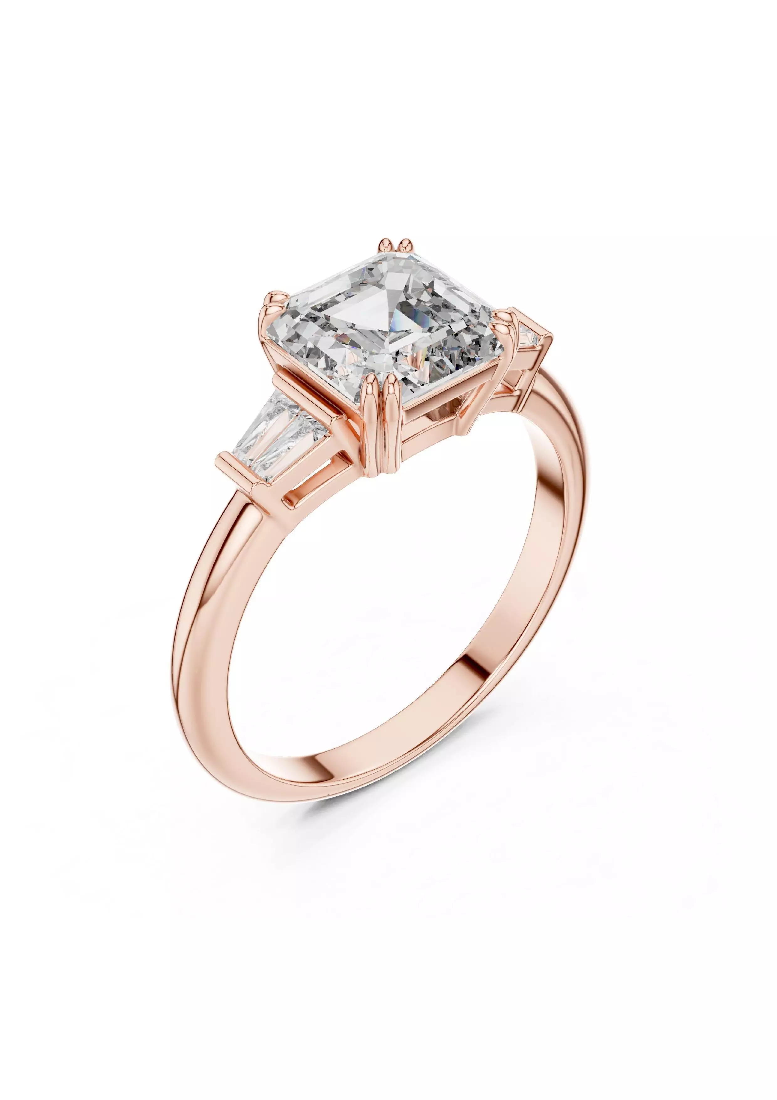 100 Solitaire Ring Earrings Pendant 3D print model_80