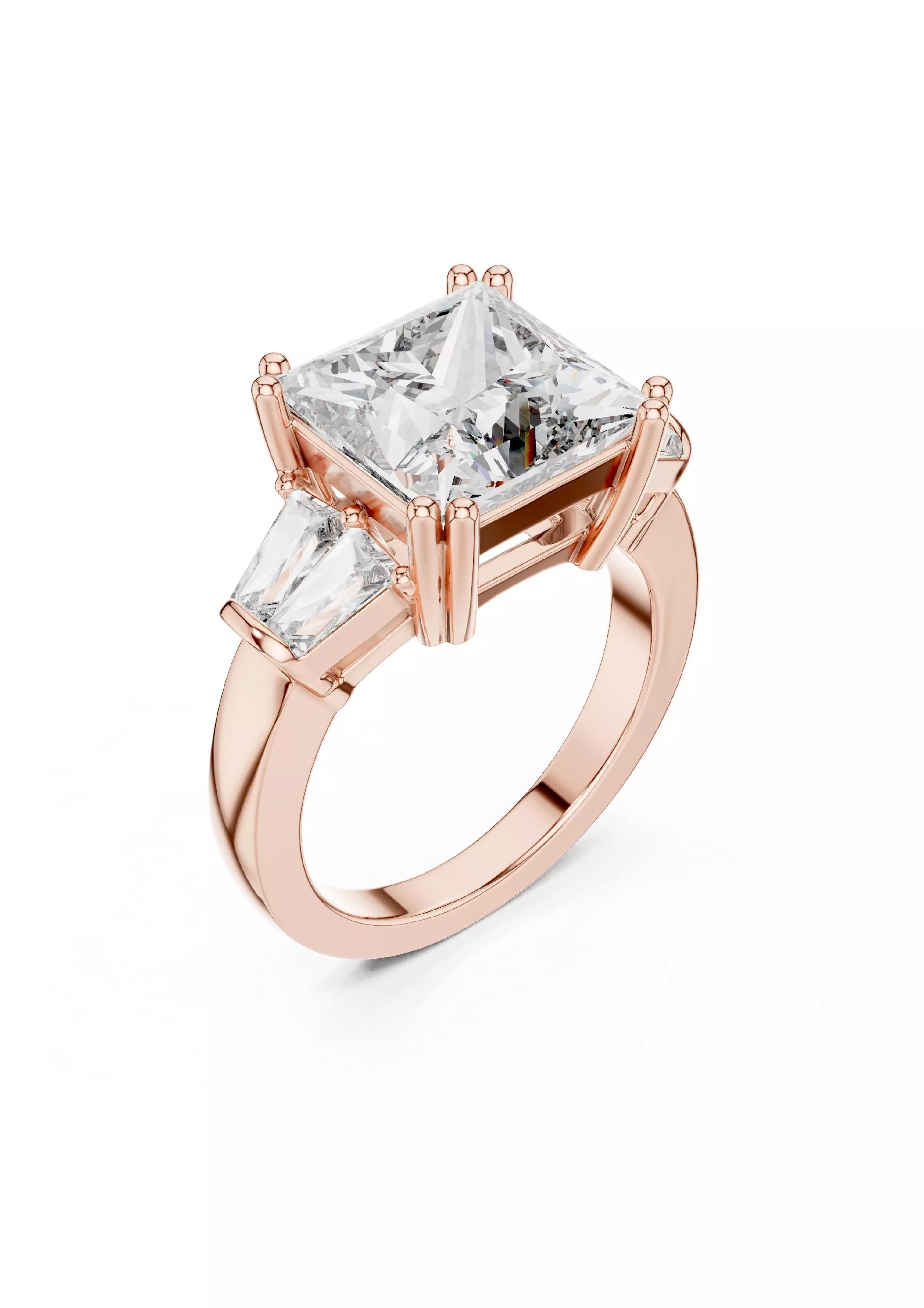 100 Solitaire Ring Earrings Pendant 3D print model_75