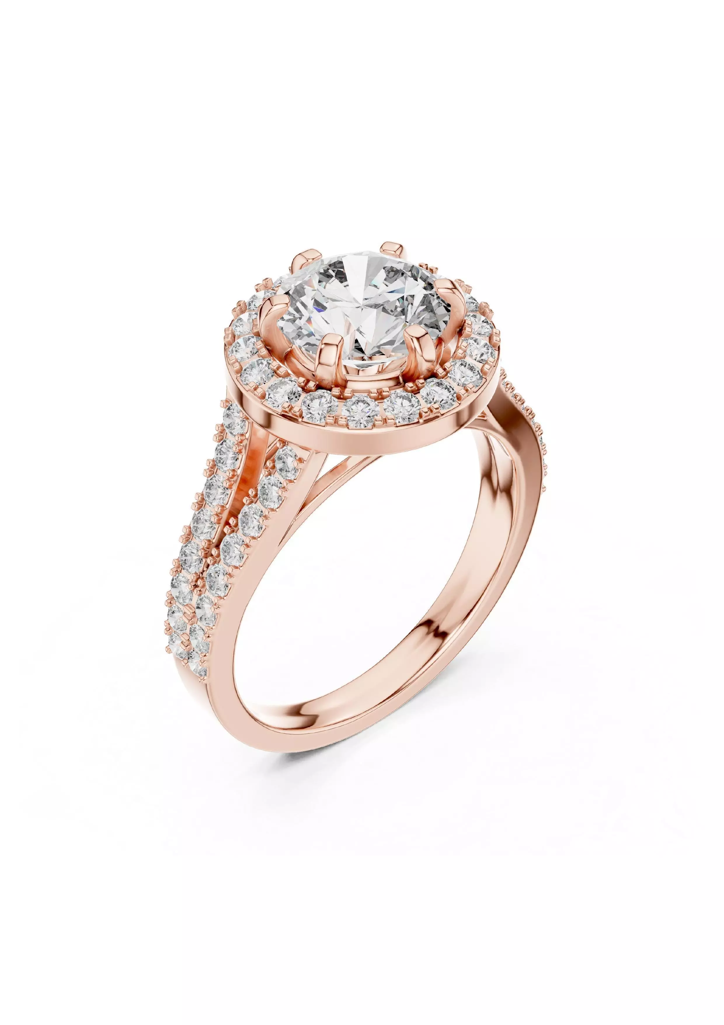 100 Solitaire Ring Earrings Pendant 3D print model_103