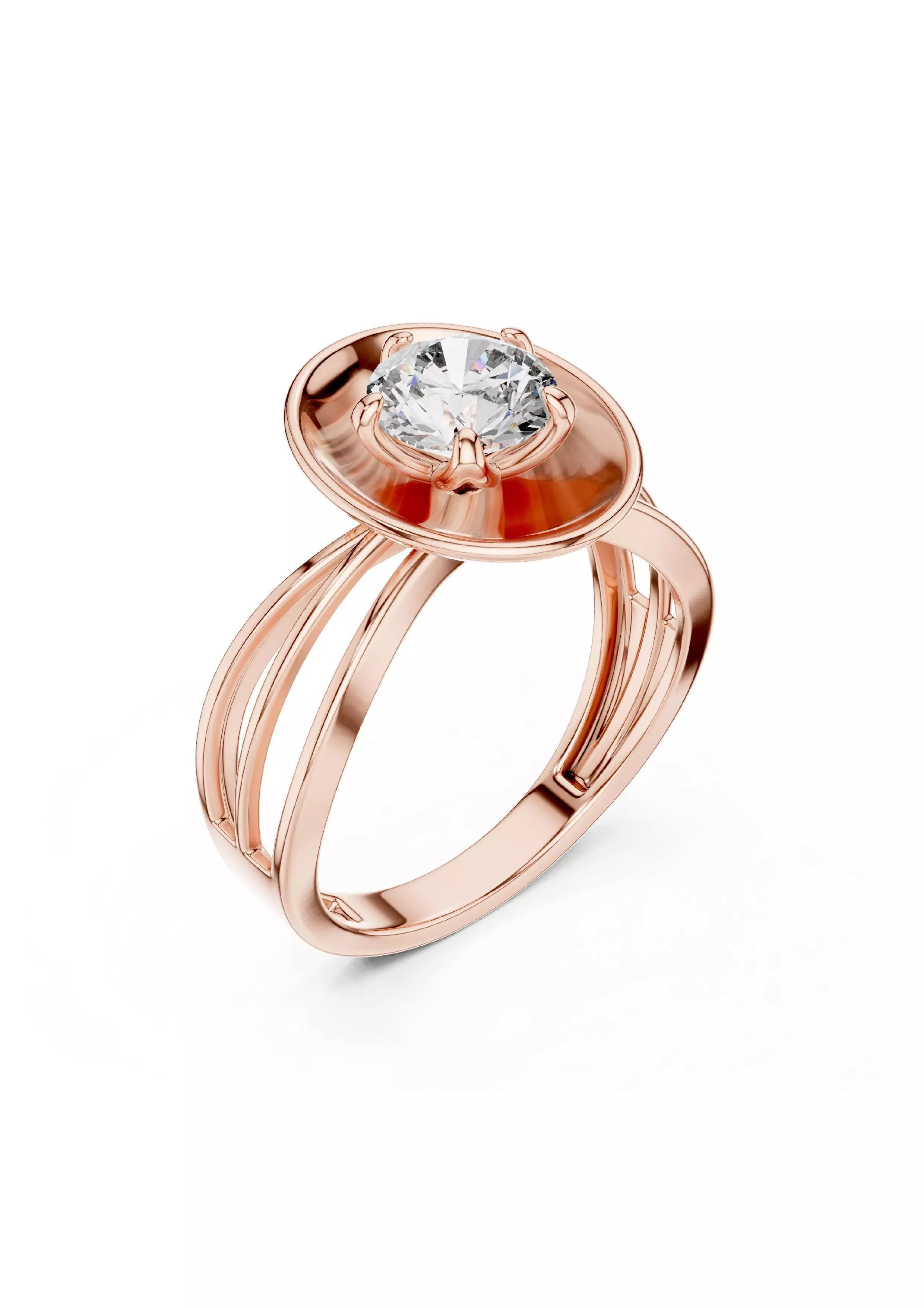 100 Solitaire Ring Earrings Pendant 3D print model_91