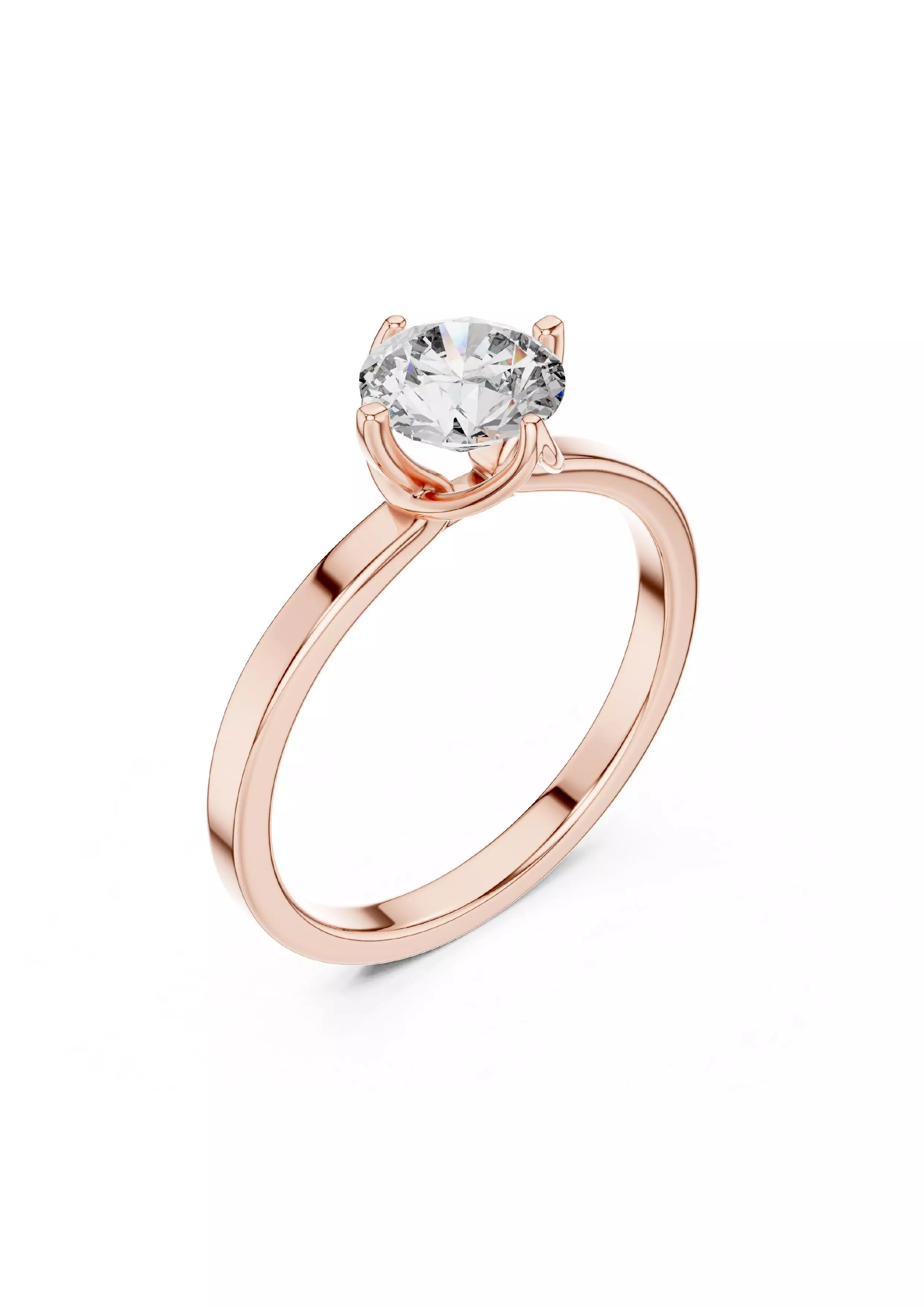 100 Solitaire Ring Earrings Pendant 3D print model_35