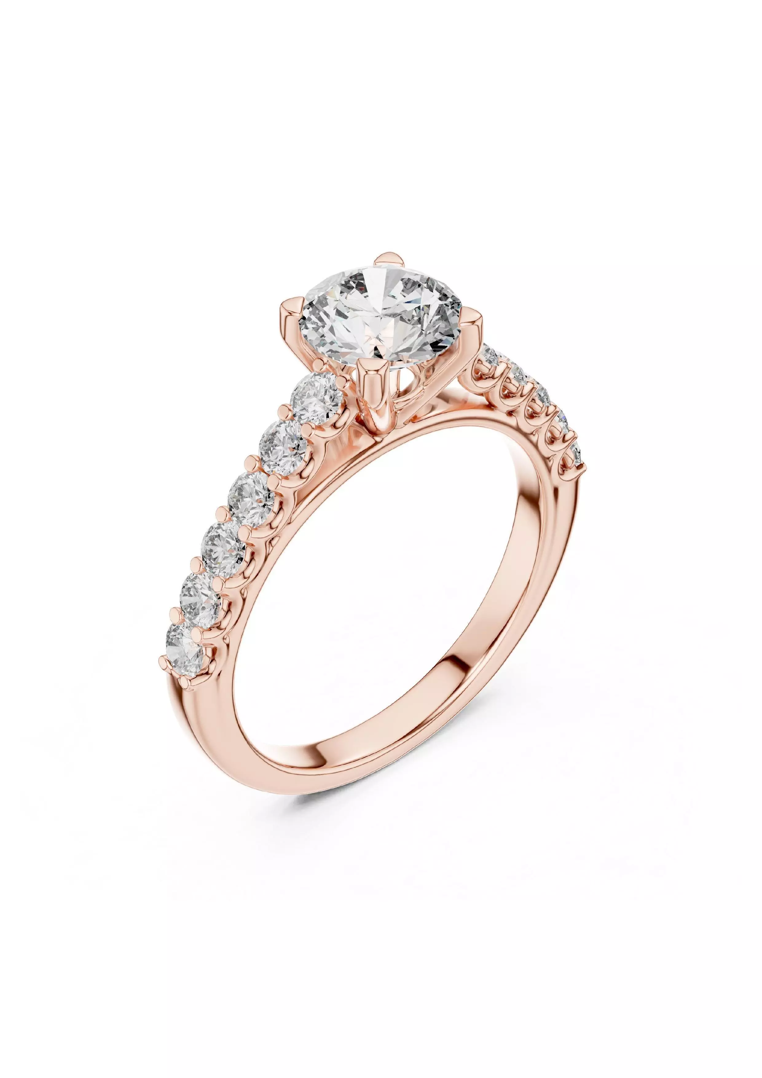 100 Solitaire Ring Earrings Pendant 3D print model_96