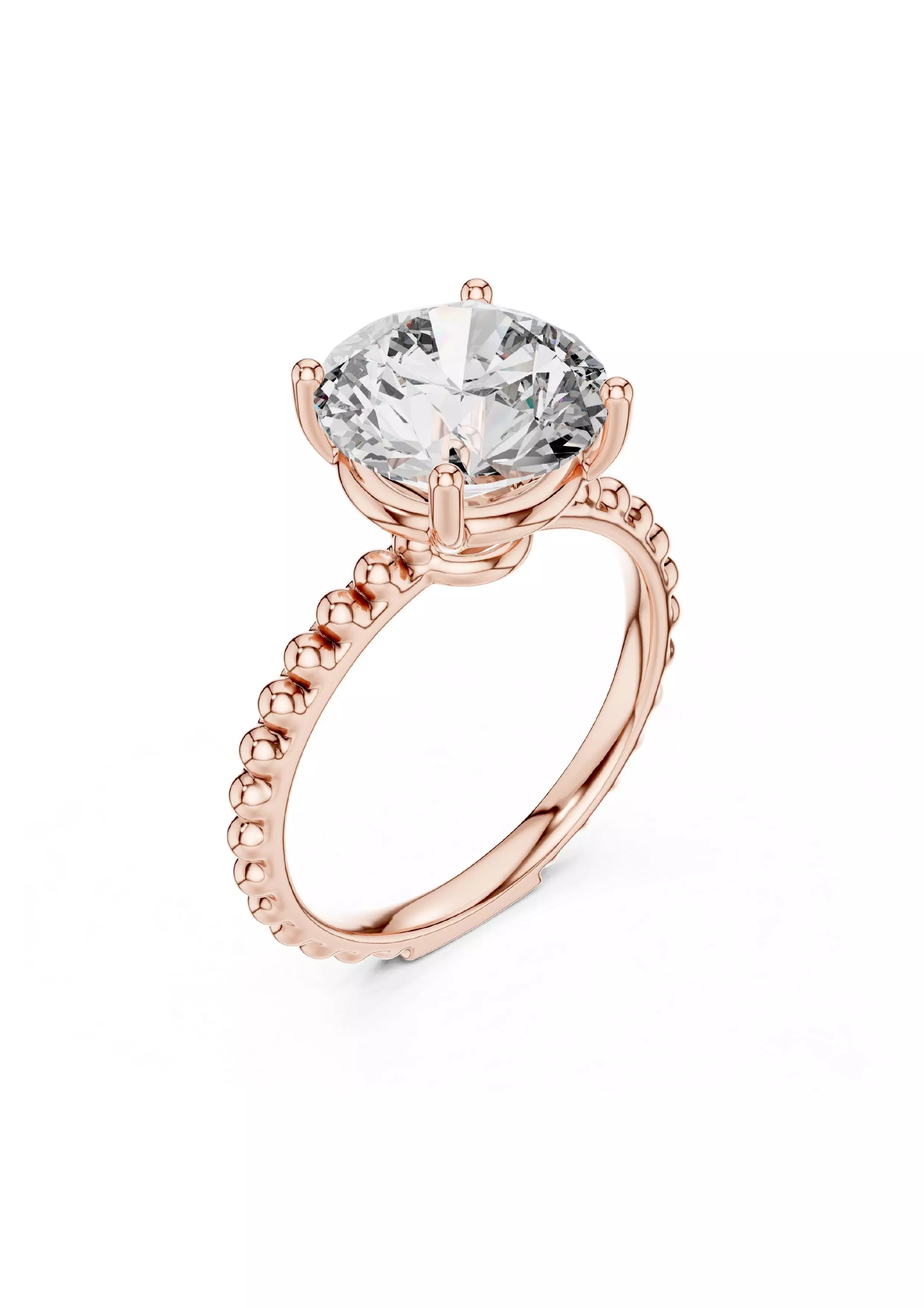 100 Solitaire Ring Earrings Pendant 3D print model_55