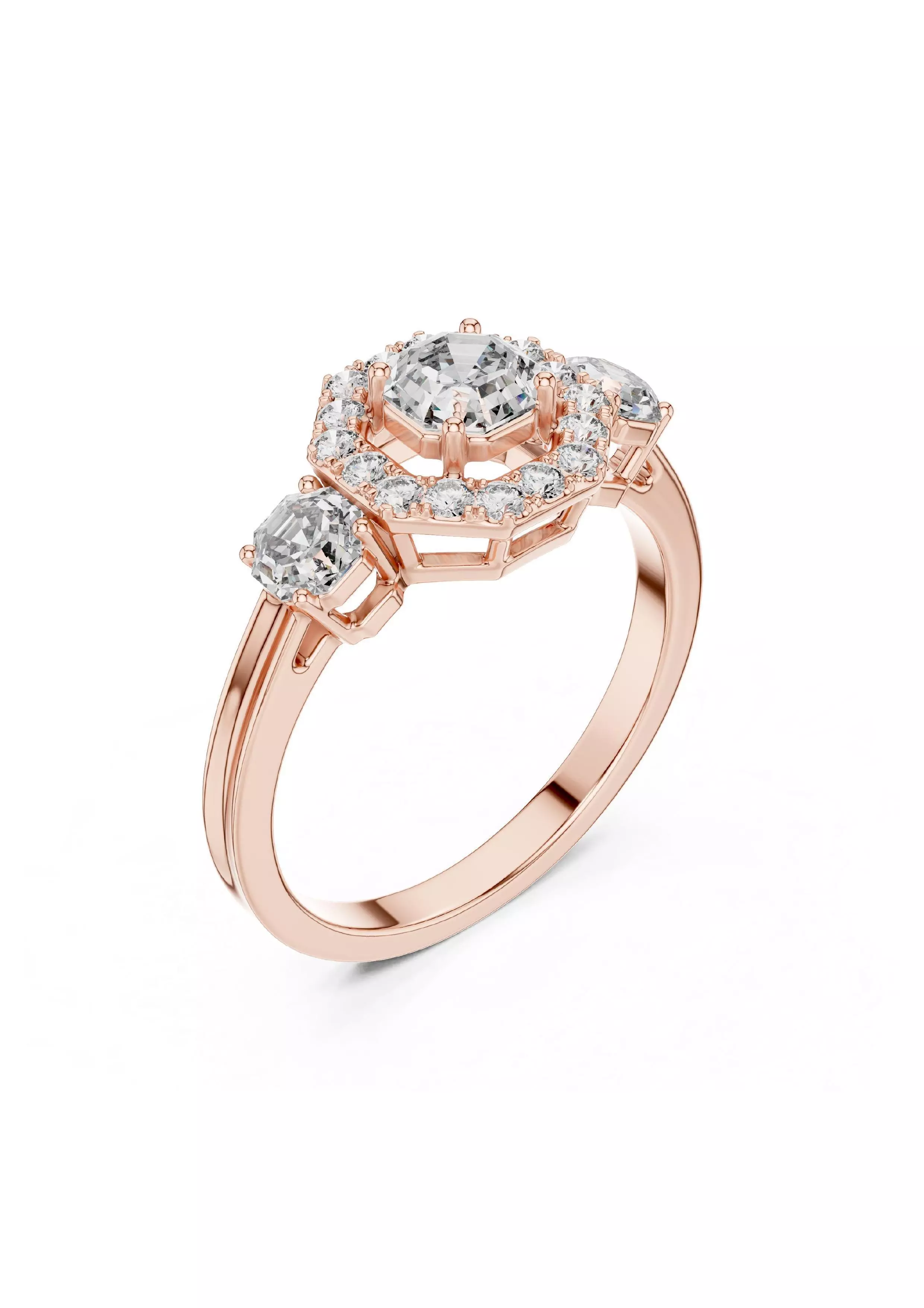 100 Solitaire Ring Earrings Pendant 3D print model_63