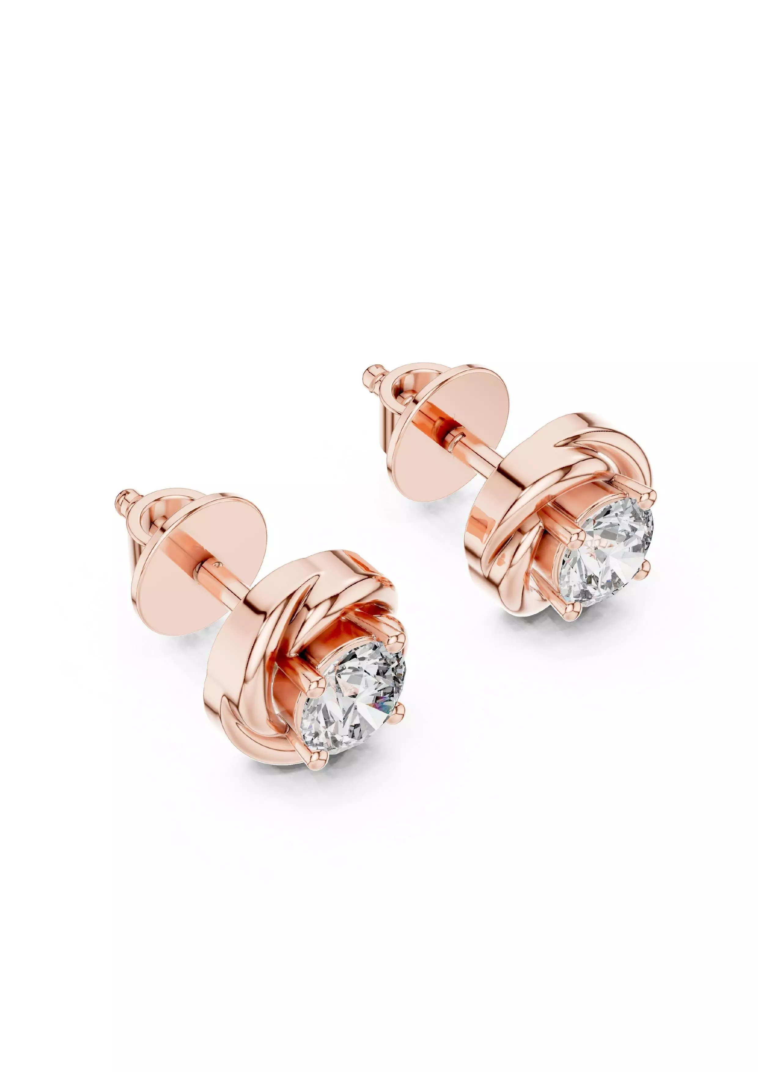 100 Solitaire Ring Earrings Pendant 3D print model_54