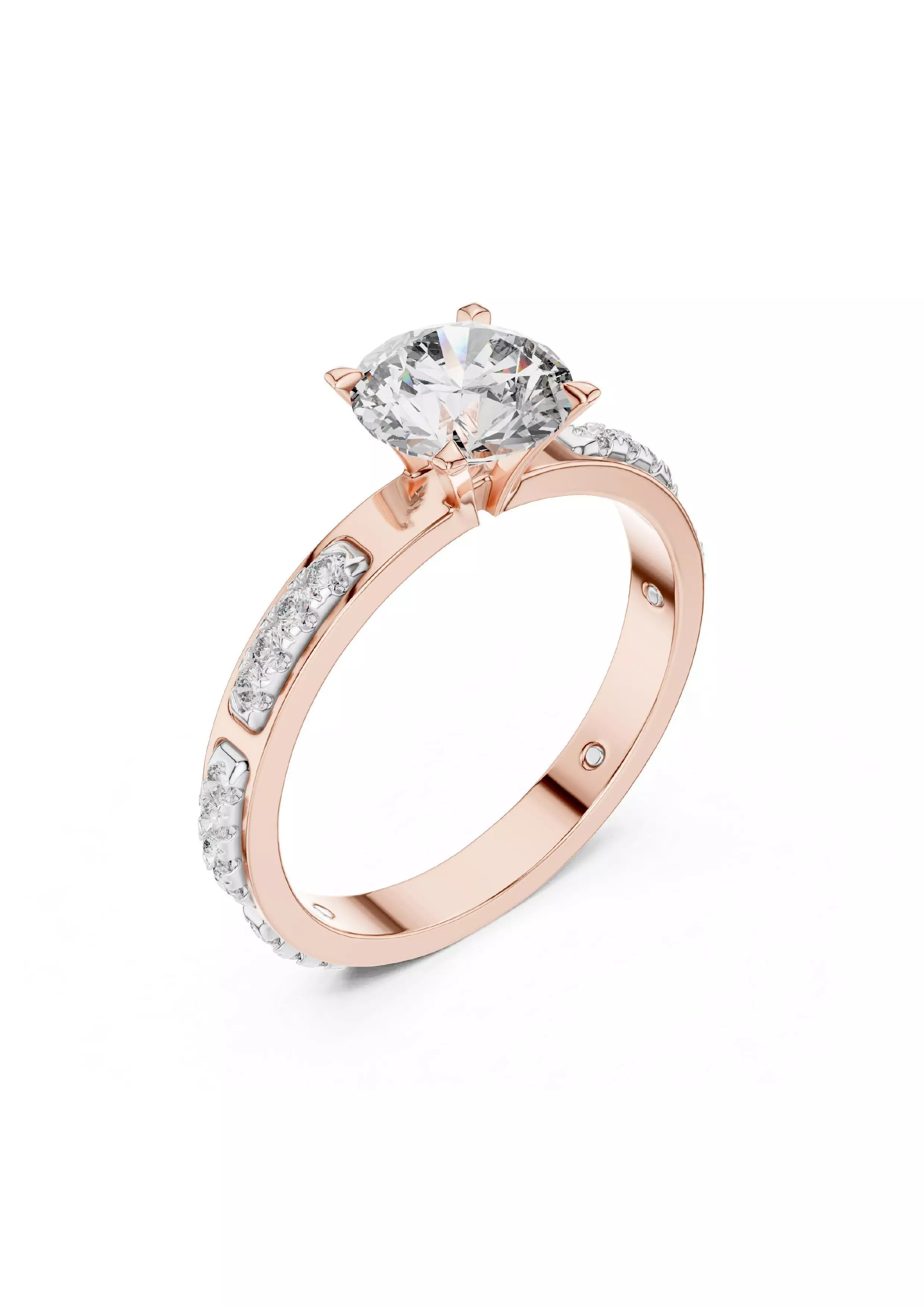 100 Solitaire Ring Earrings Pendant 3D print model_70