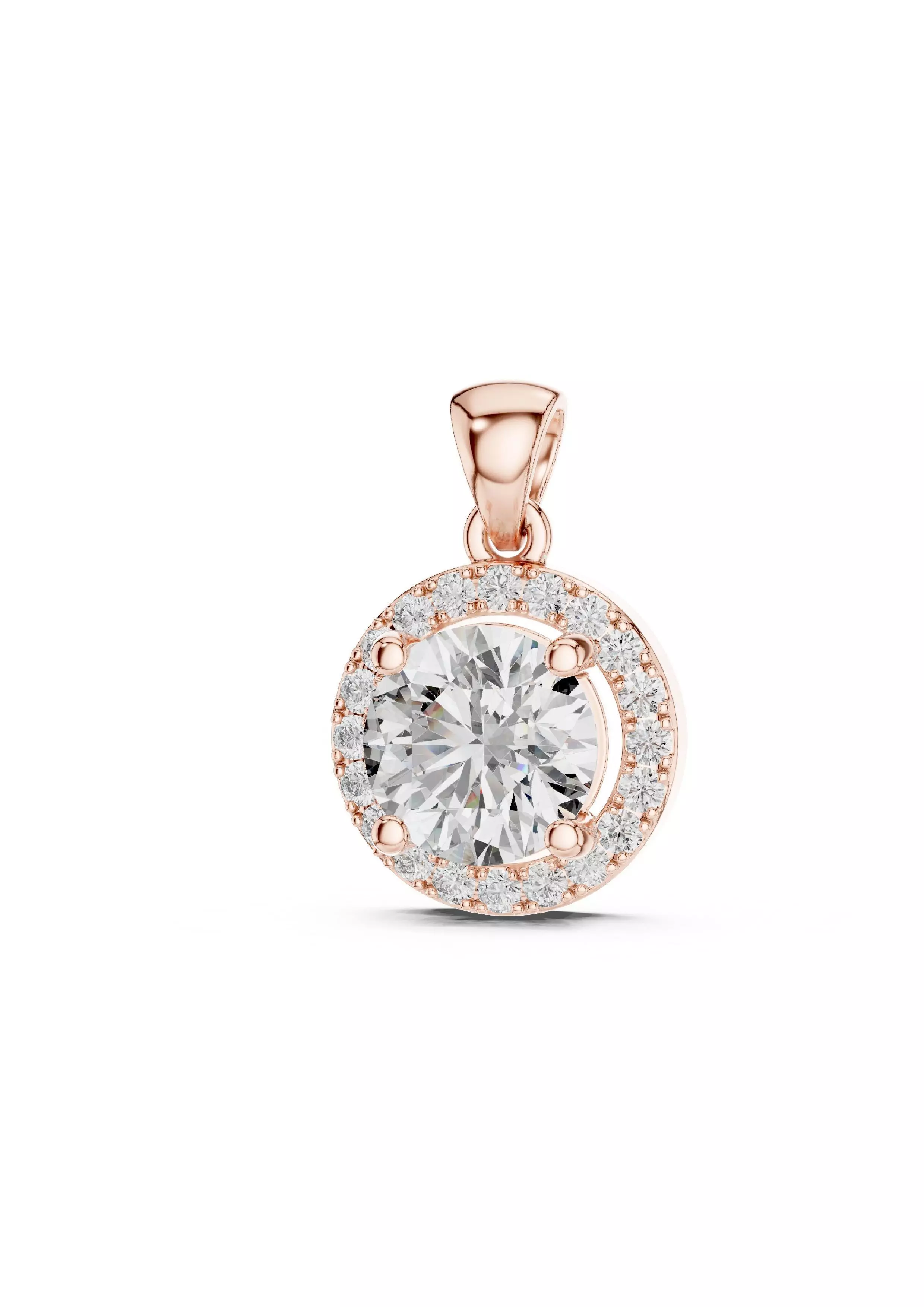 100 Solitaire Ring Earrings Pendant 3D print model_37