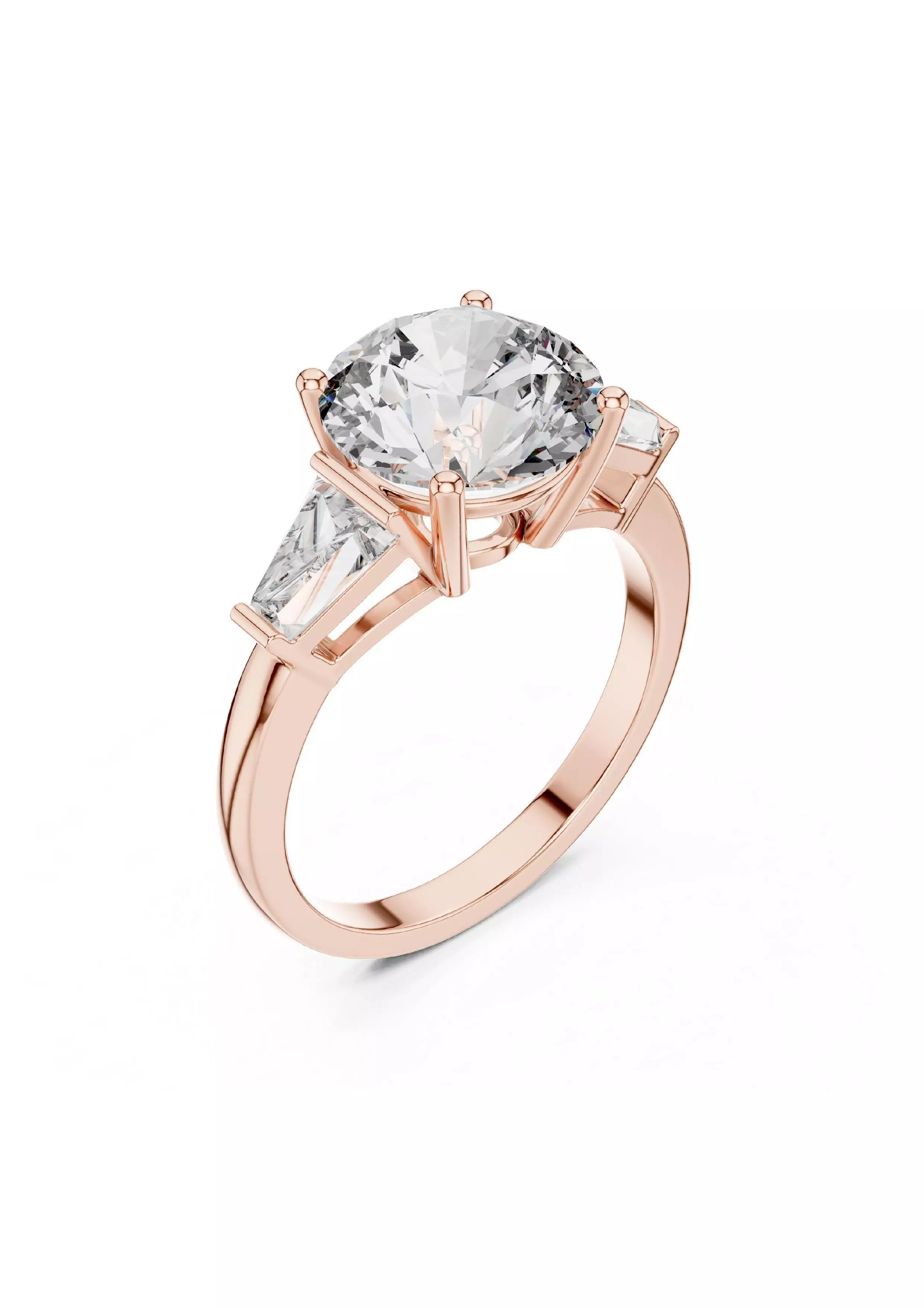 100 Solitaire Ring Earrings Pendant 3D print model_77