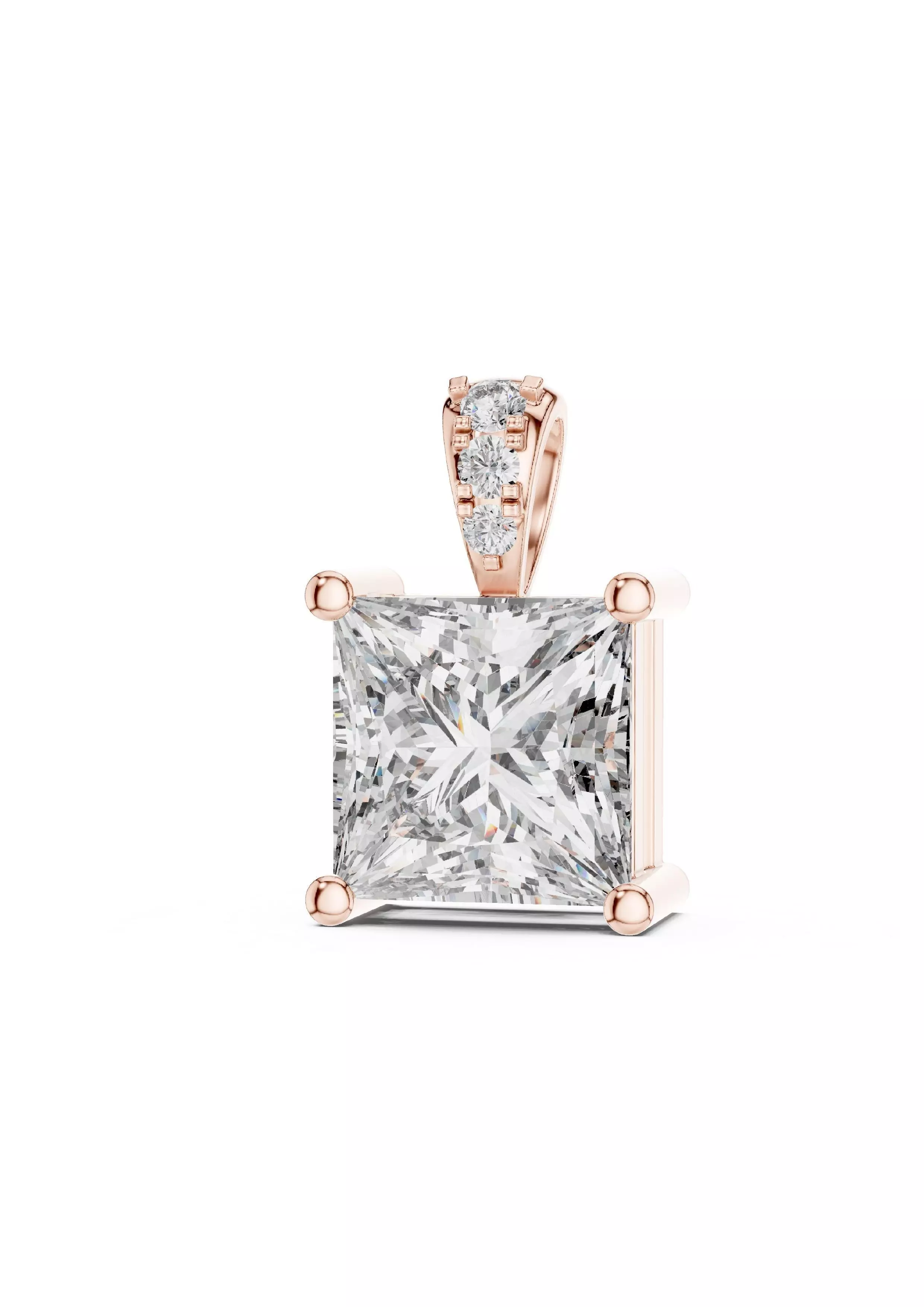 100 Solitaire Ring Earrings Pendant 3D print model_16