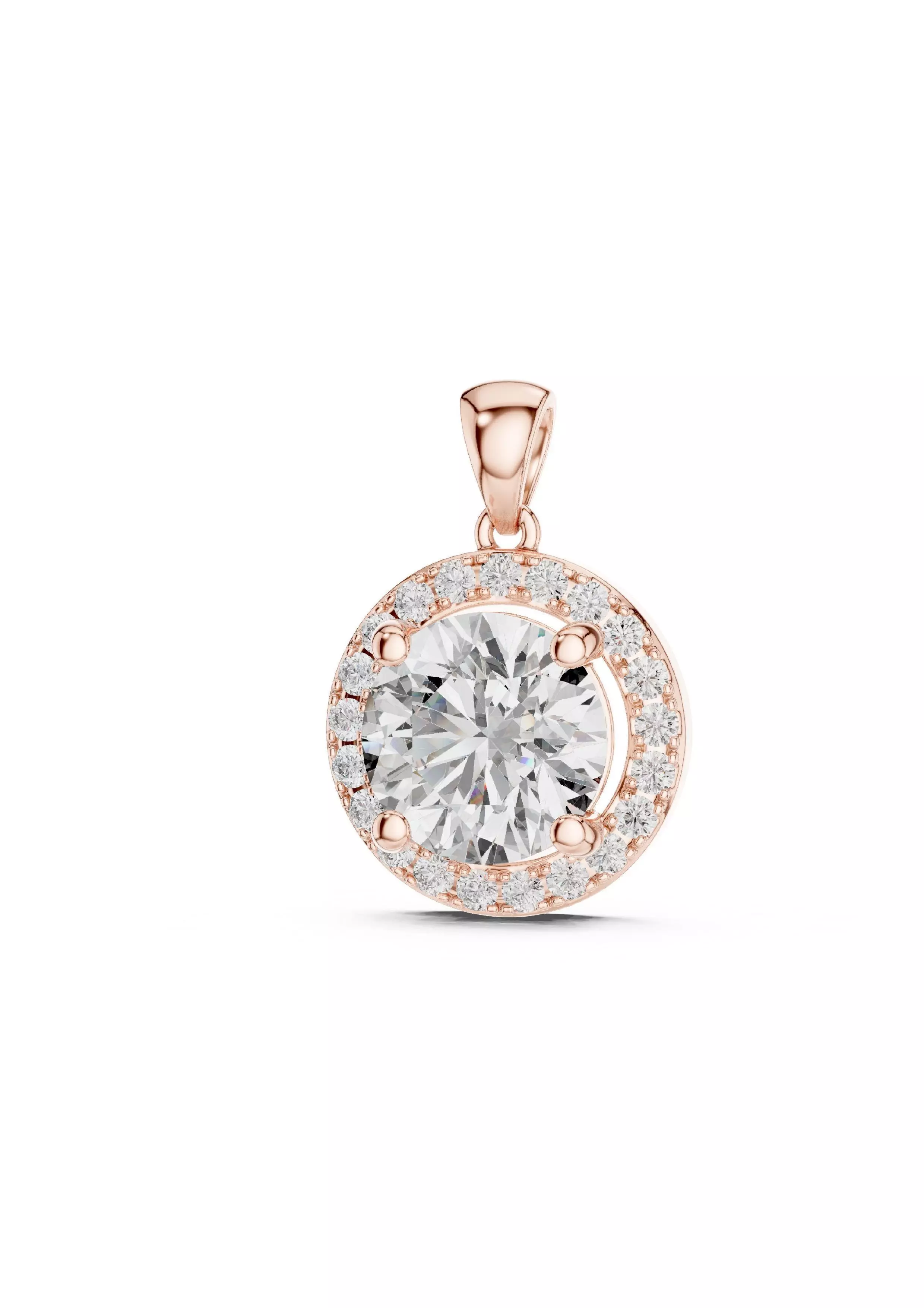 100 Solitaire Ring Earrings Pendant 3D print model_13