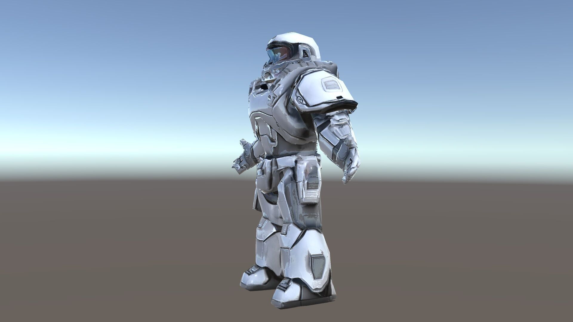 Futuristic Armored Combat Robot with Full Rigging and PBR Tex... Low-poly 3D model_21