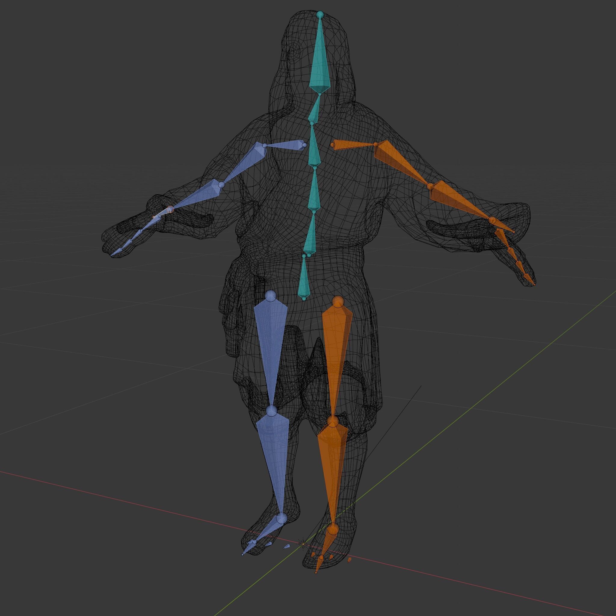 Bearded Monk D Model  Rigged PBR Textures Compatible with Mixamo Low-poly 3D model_13