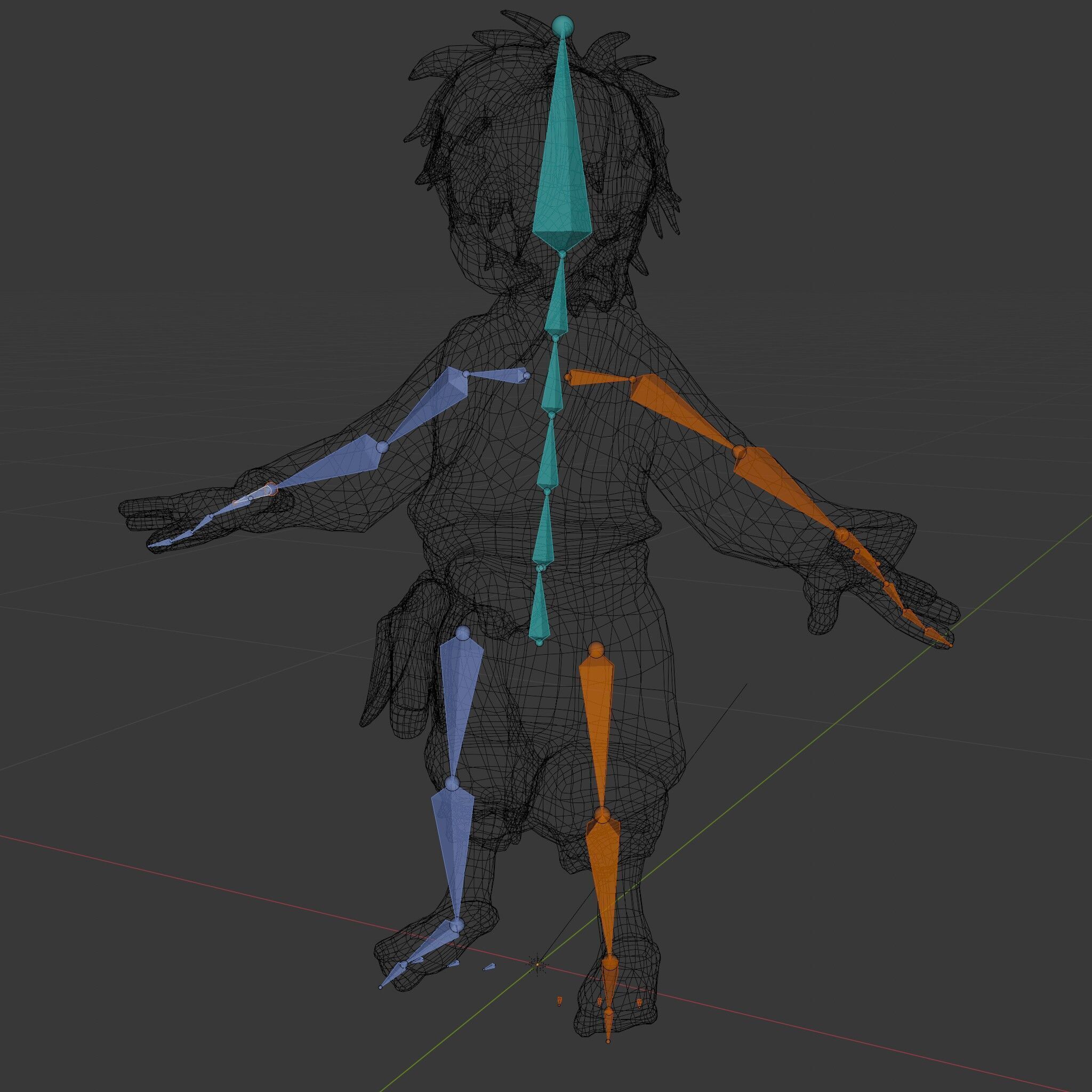 Young Adventurer Character with Casual Medieval Costume Low-poly 3D model_11