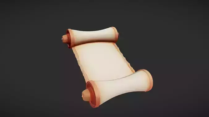 ancient paper scroll with wooden handles