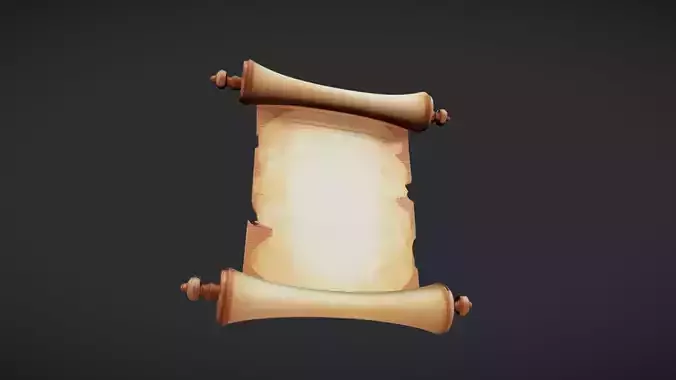 ancient blank parchment scroll