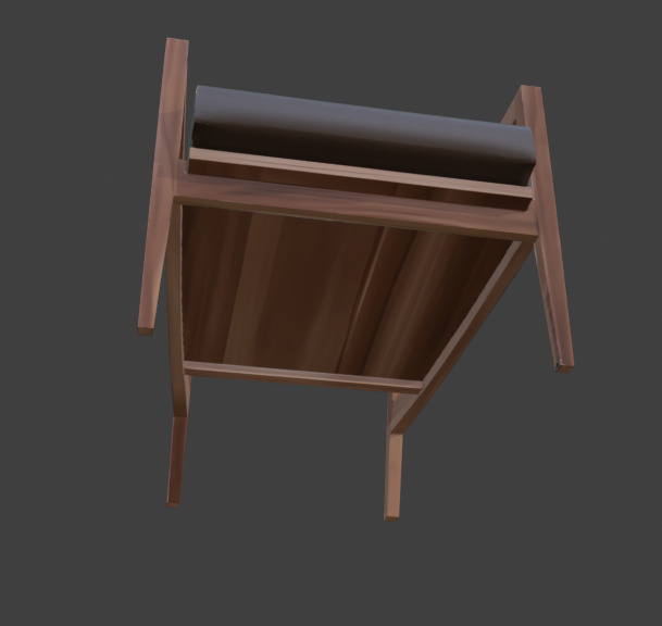 Wooden Armchair Realistic Game-Ready 3D Model with PBR Textures Low-poly 3D model_17