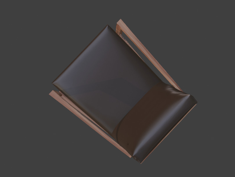 Wooden Armchair Realistic Game-Ready 3D Model with PBR Textures Low-poly 3D model_25