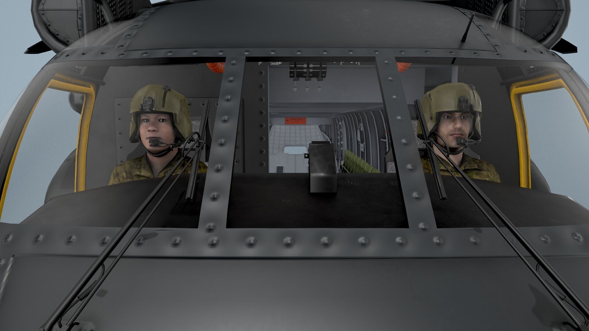 MH-53E Sea Dragon US Navy 2 Complex Animation Low-poly 3D model_20