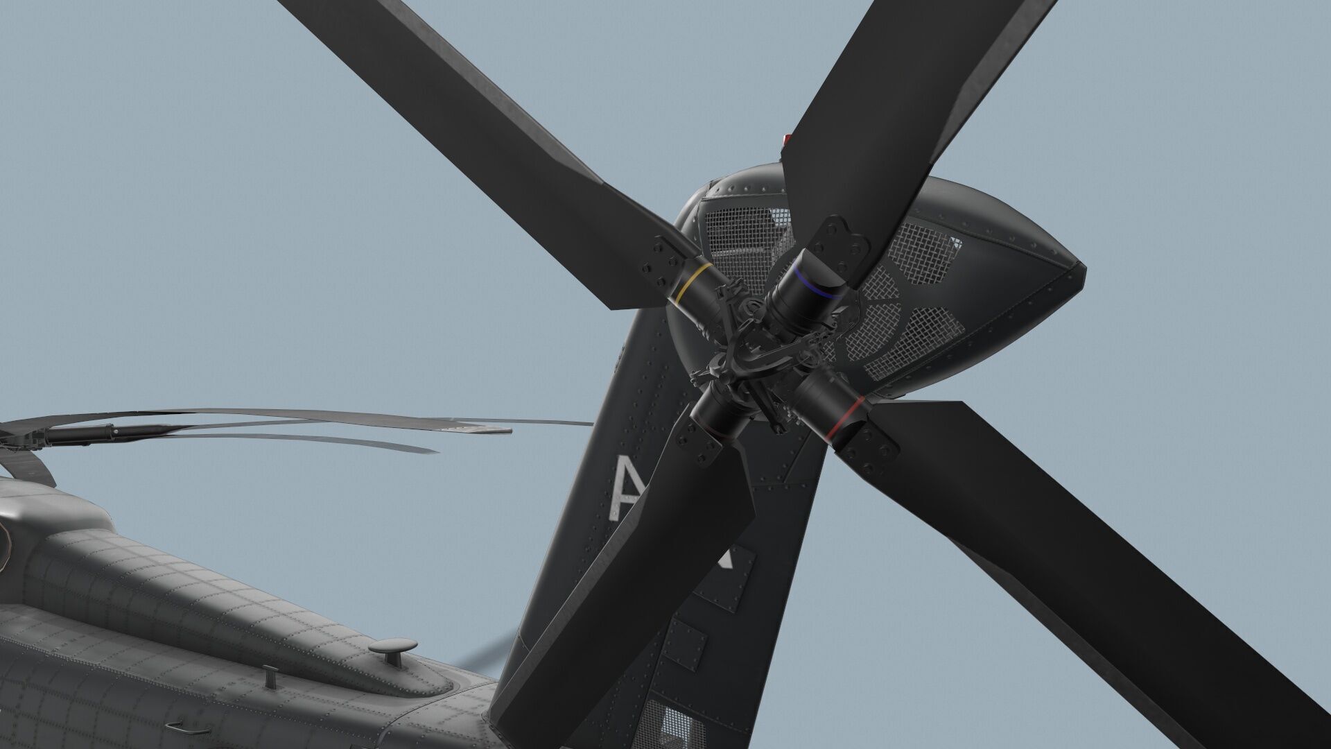 MH-53E Sea Dragon US Navy 2 Complex Animation Low-poly 3D model_13