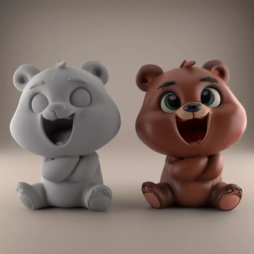 Cute Bear STL File 3D Model for Decoration Gift 3 3D print model_0