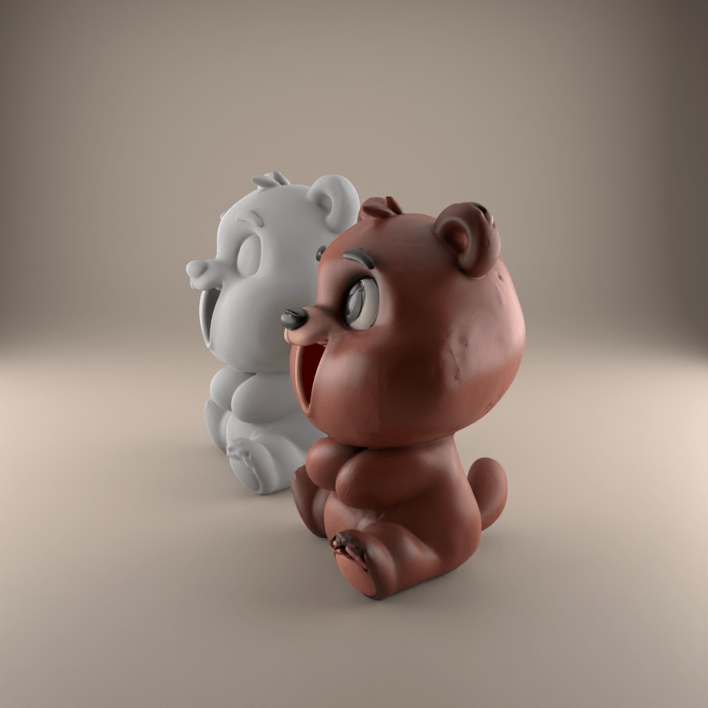 Cute Bear STL File 3D Model for Decoration Gift 3 3D print model_1