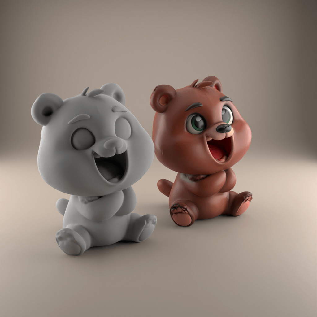 Cute Bear STL File 3D Model for Decoration Gift 3 3D print model_3