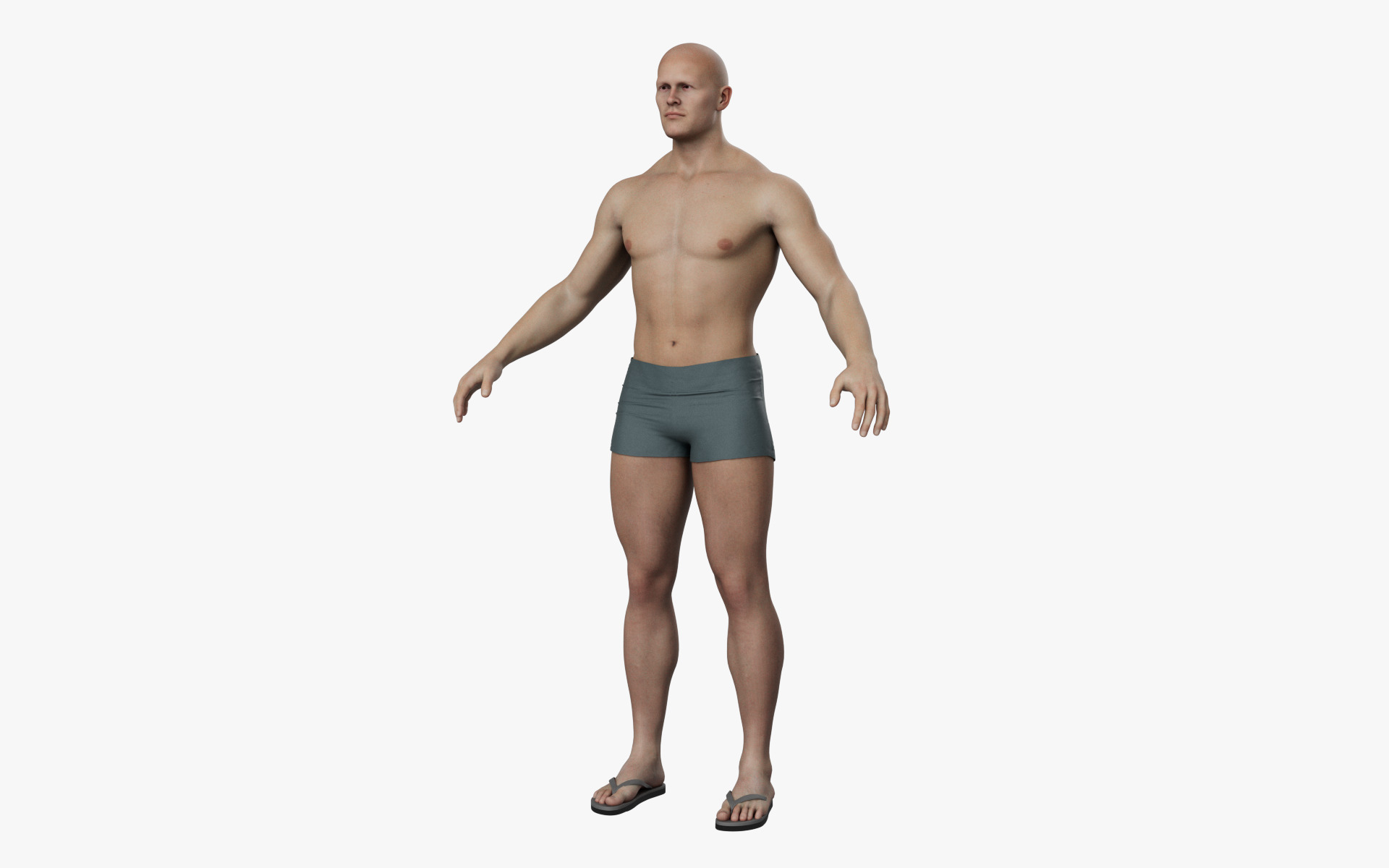 CUSTOM MALE HEAD - BODY MESH FOR METAHUMAN UNREAL ENGINE 5 READY 3D model_4