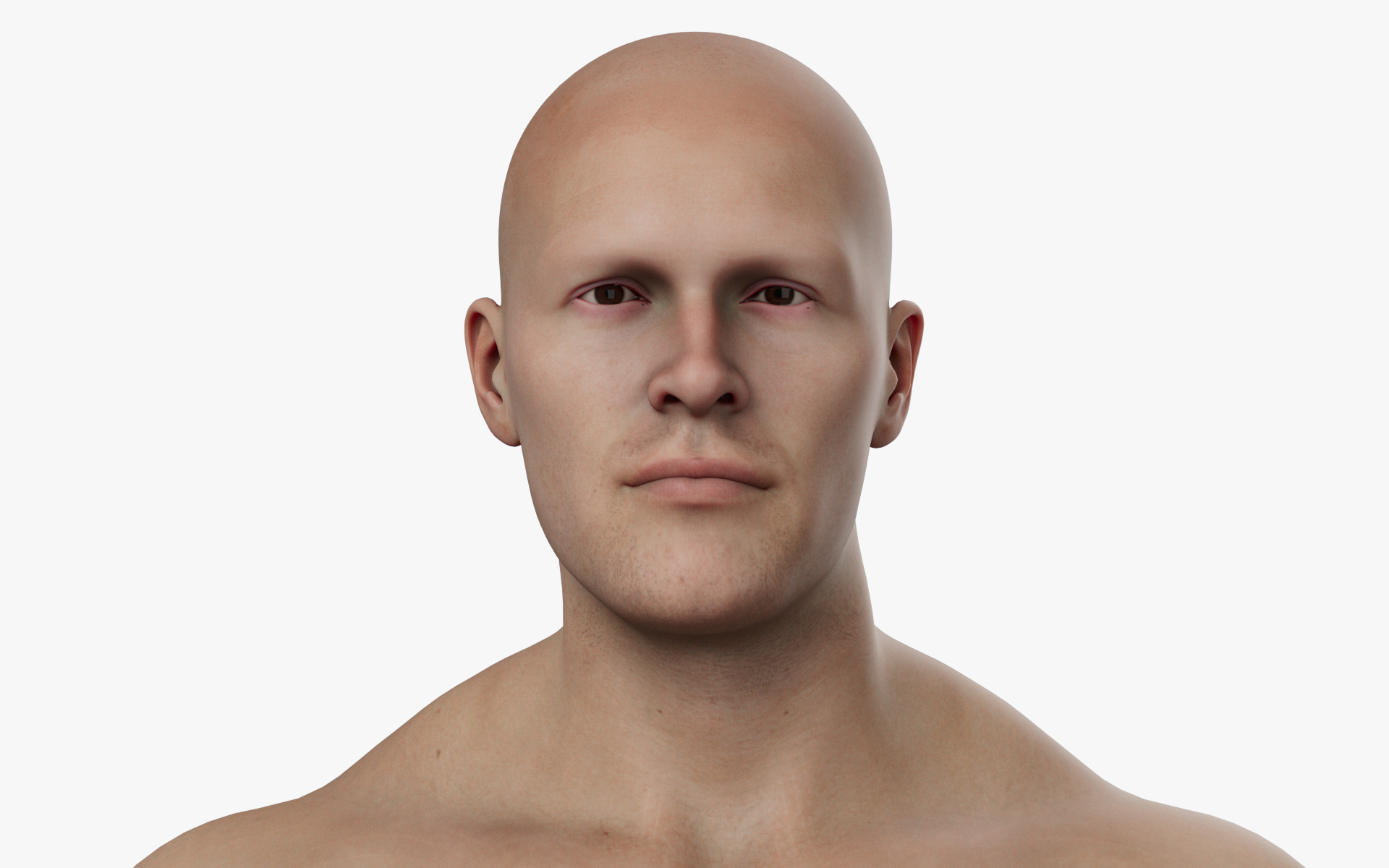 CUSTOM MALE HEAD - BODY MESH FOR METAHUMAN UNREAL ENGINE 5 READY 3D model_12