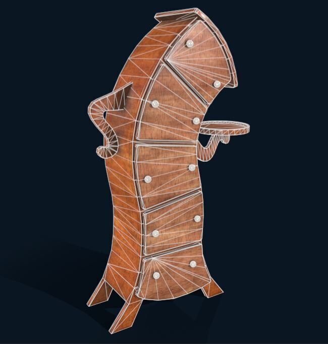 Cabinet Home Kid 3D Model Low-poly 3D model_5