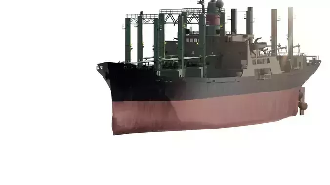 Cargo ship with cranes