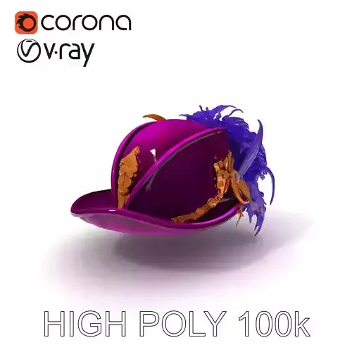 Elegant Feathered Hat Model Pack