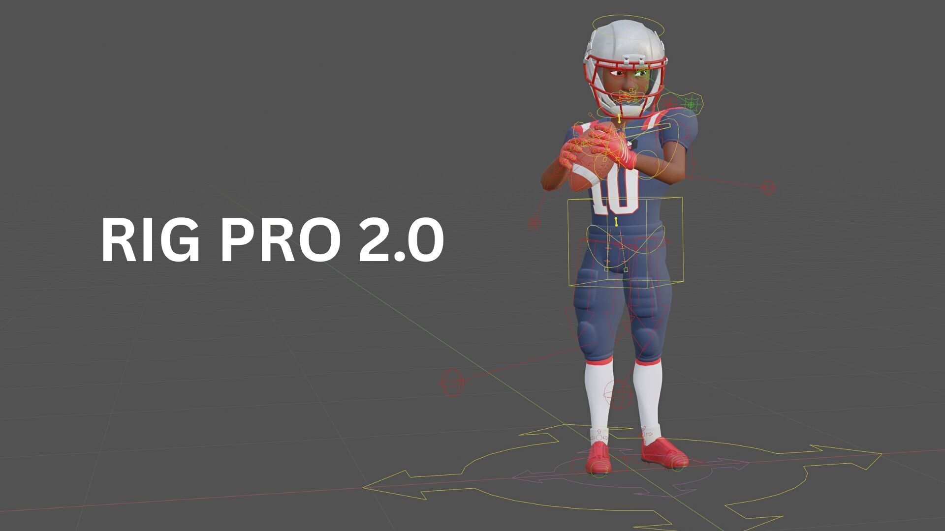 NFL Player Football Sport Cartoon Man 3D model_6