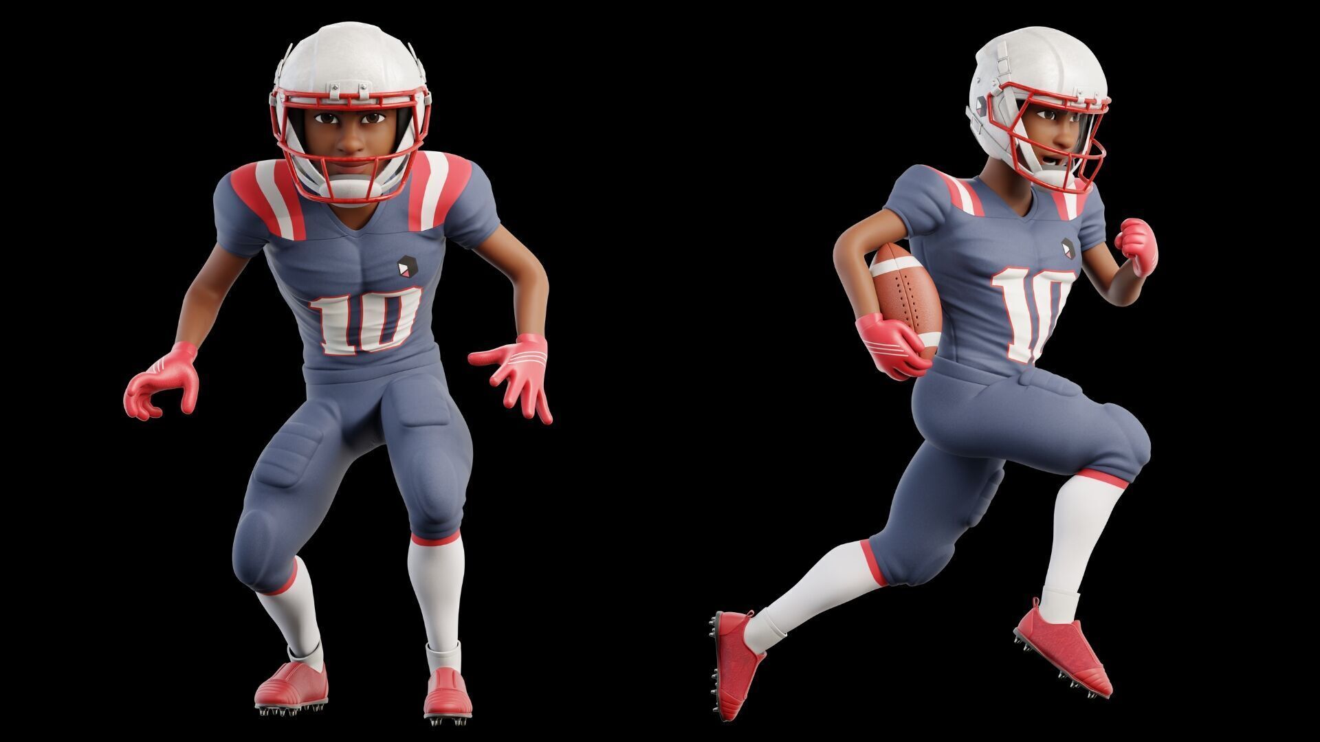 NFL Player Football Sport Cartoon Man 3D model_18