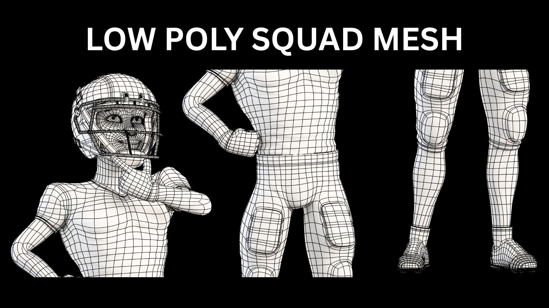 NFL Player Football Sport Cartoon Man 3D model_2