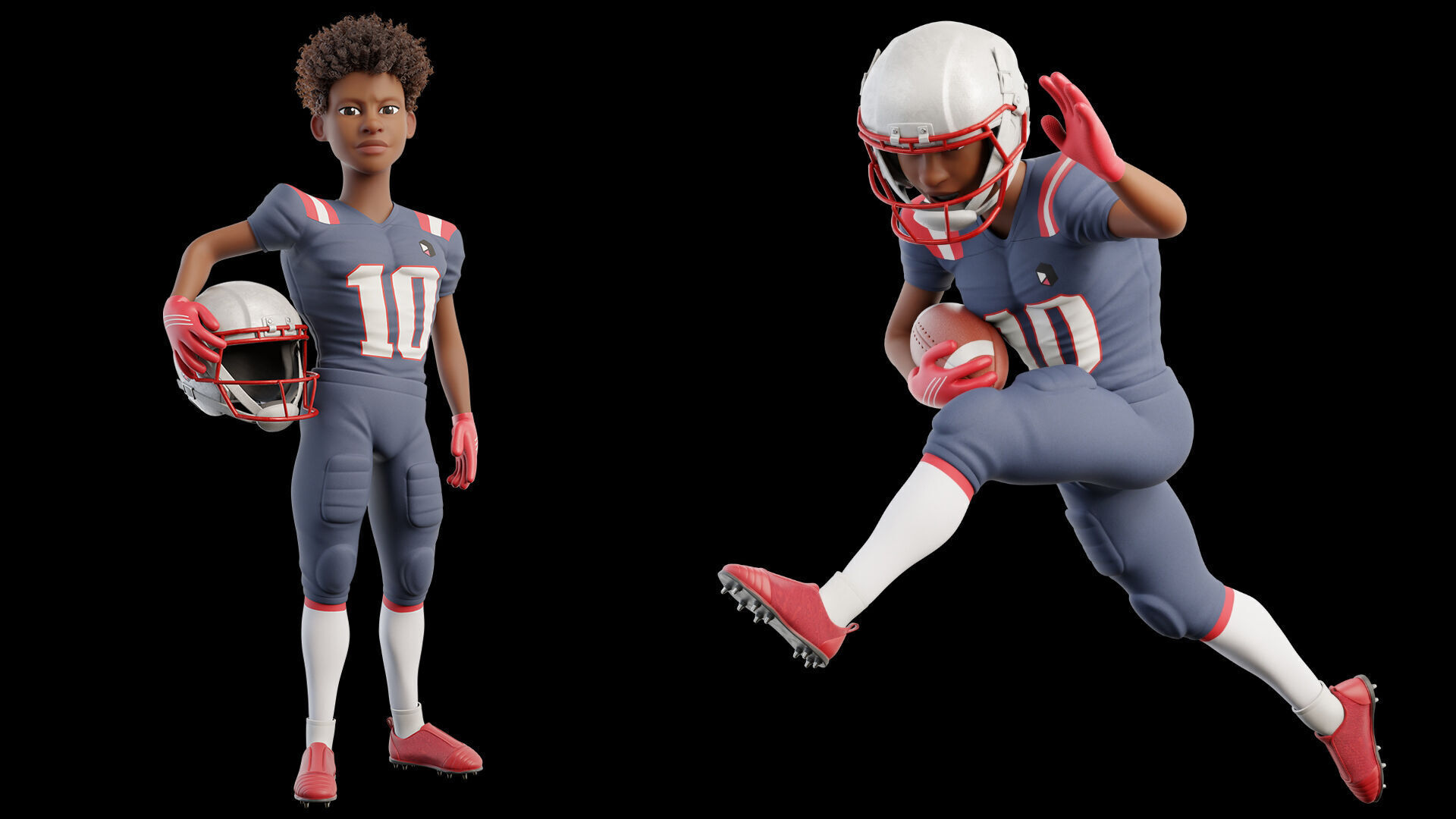 NFL Player Football Sport Cartoon Man 3D model_20