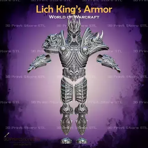 Lich King Armor Cosplay World Of Warcraft - STL File 3D print model