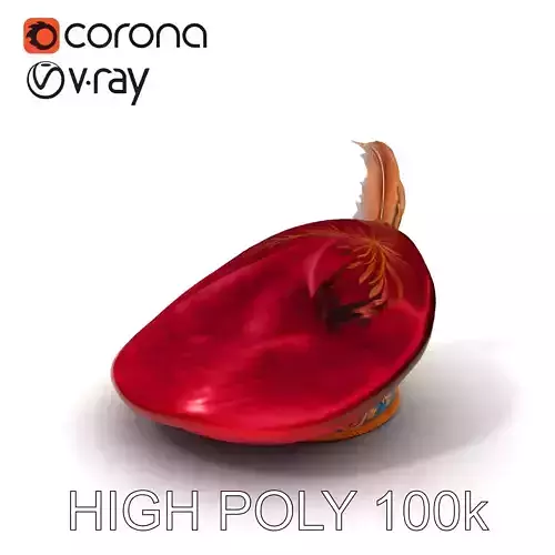 Royal Embroidered Feather Cap Model Pack