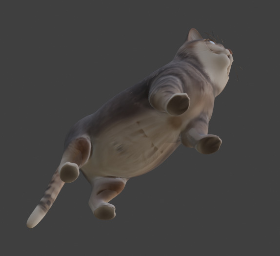 Tabby Cat Realistic Game-Ready 3D Model with PBR Textures Low-poly 3D model_30