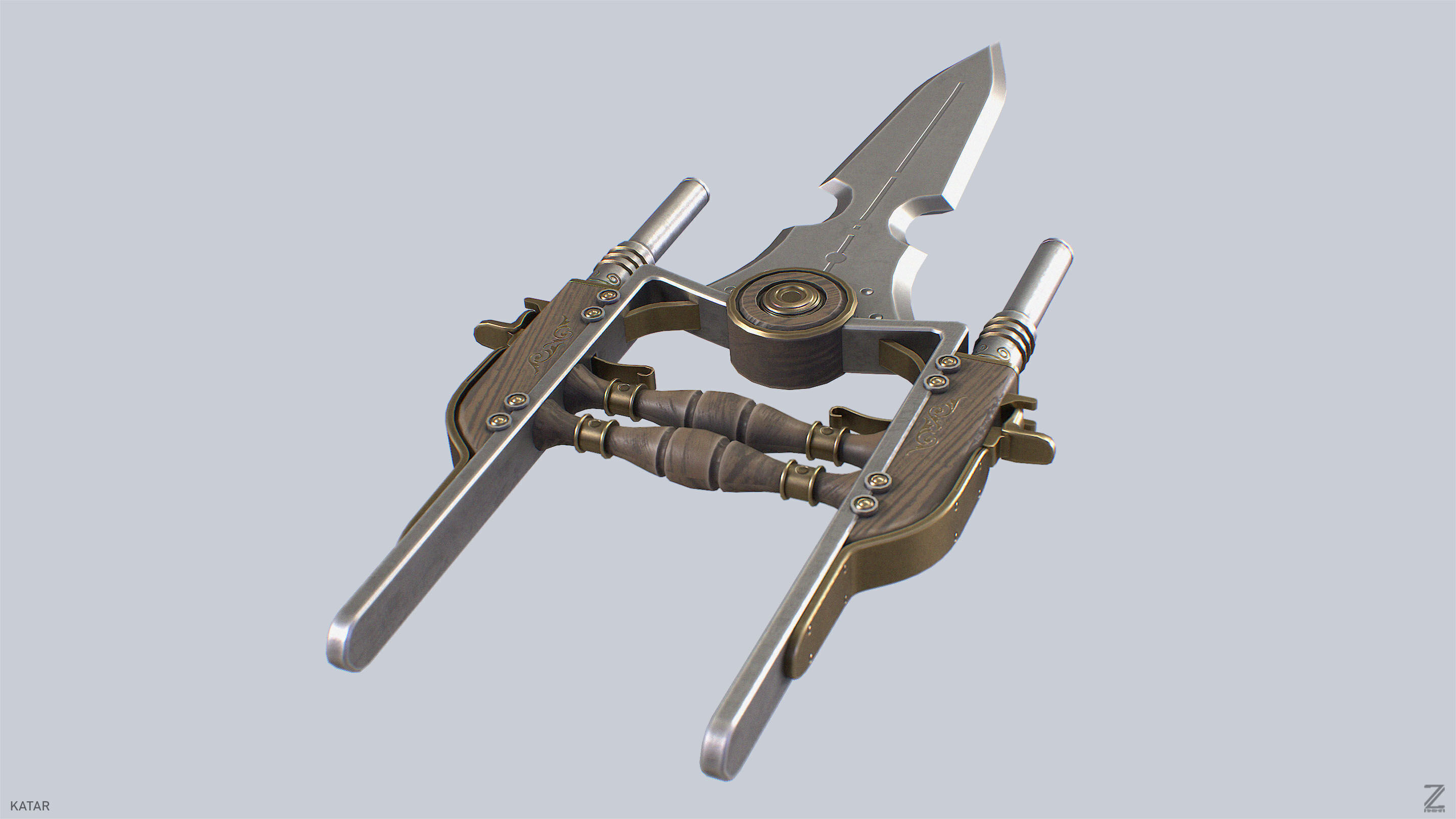 Katar Low-poly 3D model_6
