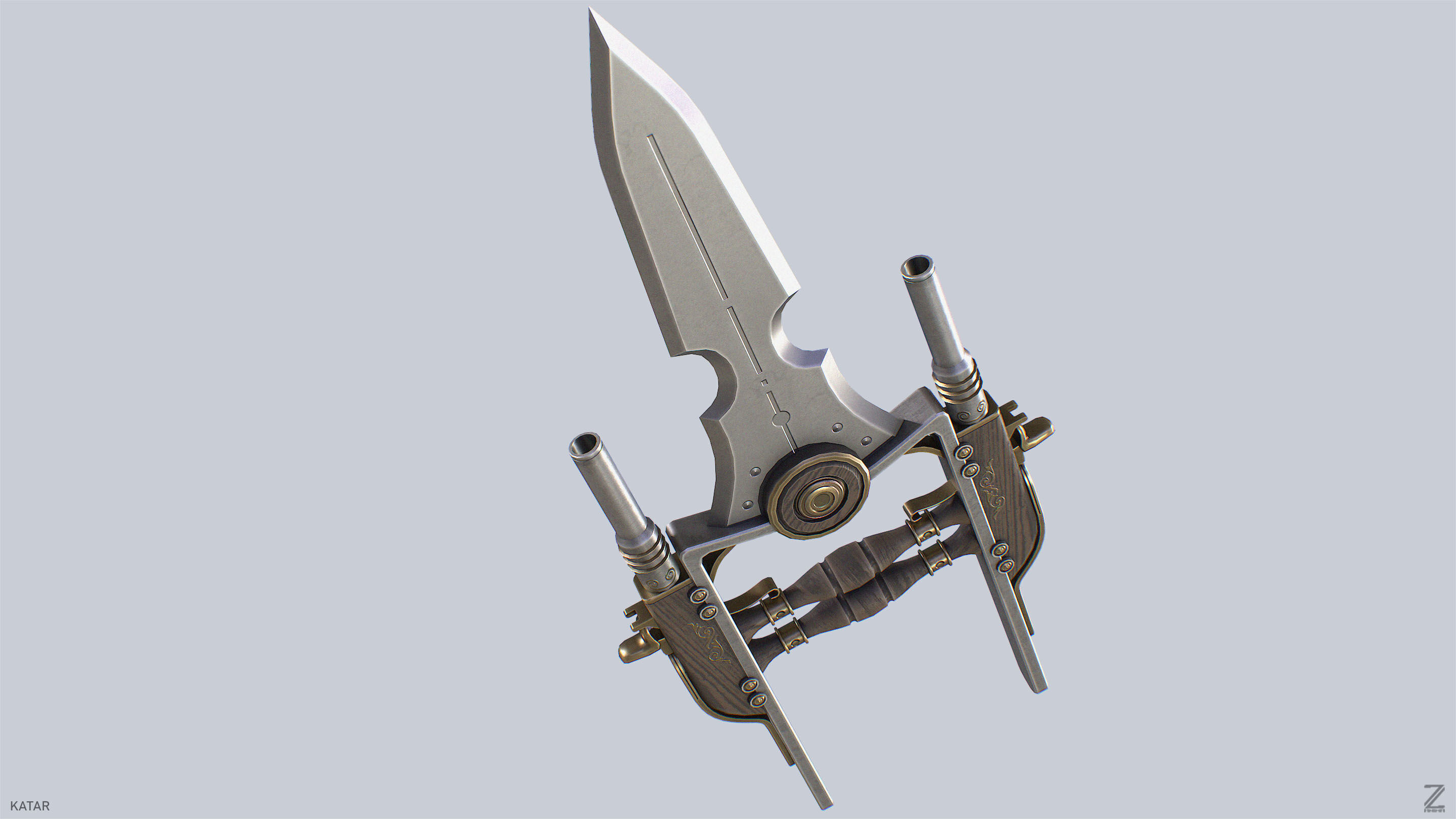 Katar Low-poly 3D model_7