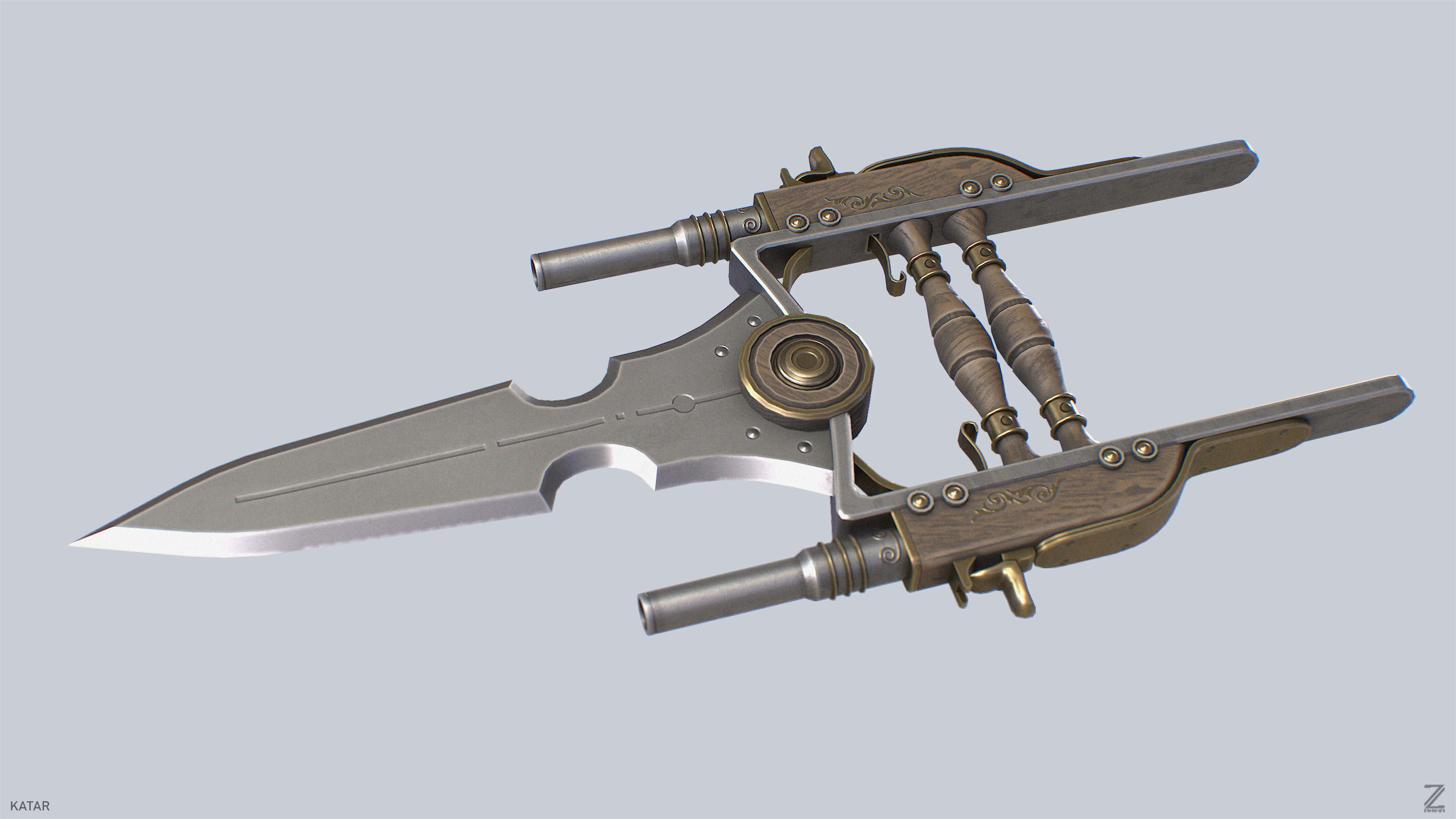 Katar Low-poly 3D model_2