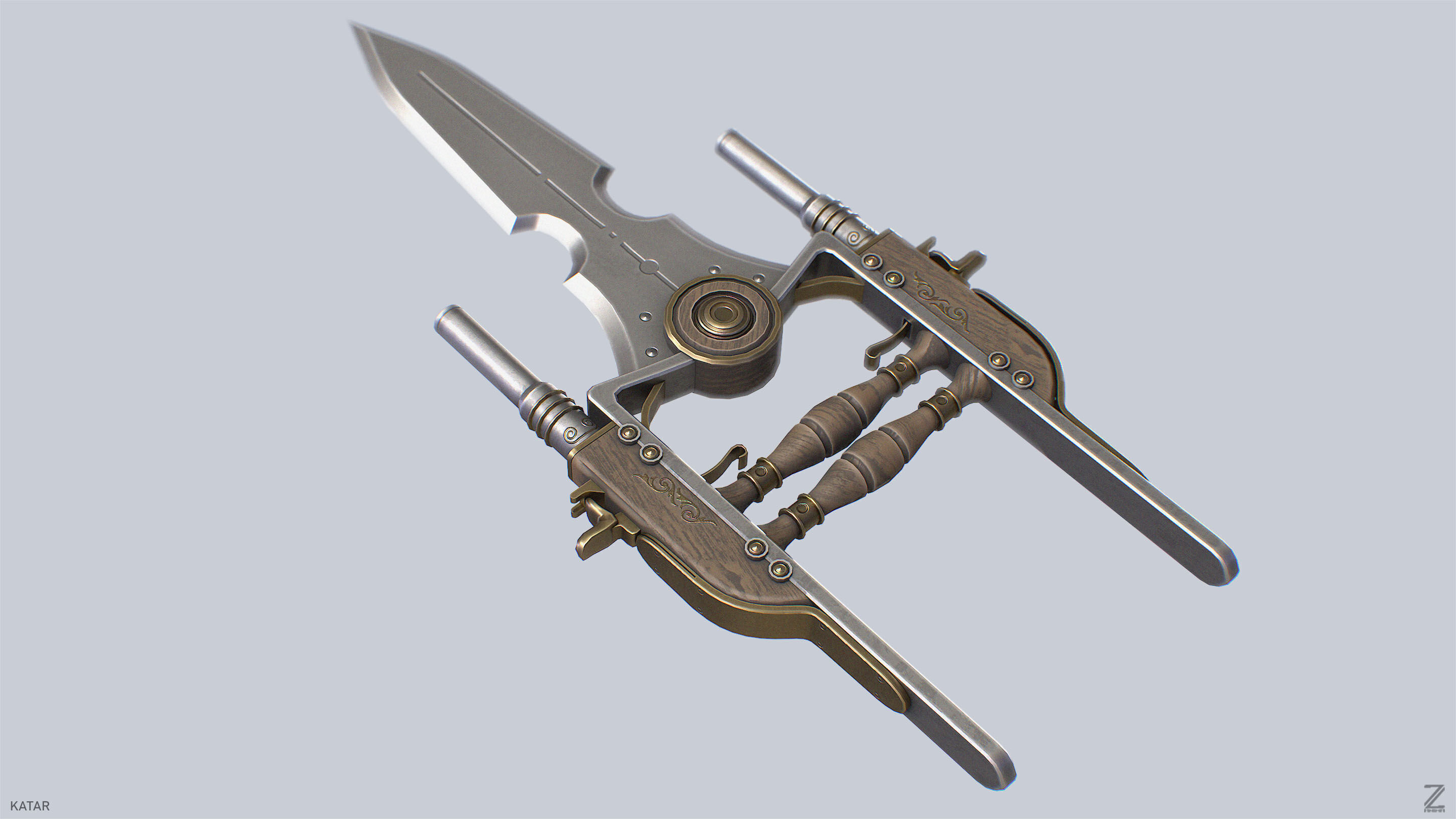 Katar Low-poly 3D model_5