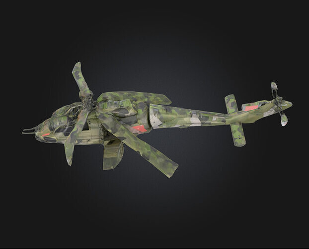 Helicopter Wreckage  Impact of a Fallen Giant 3D model