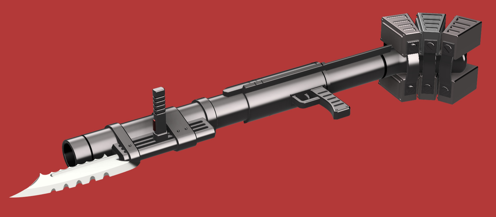 Devil May Cry 3 - Kalina Ann rocket launcher for cosplay 3D print model_1