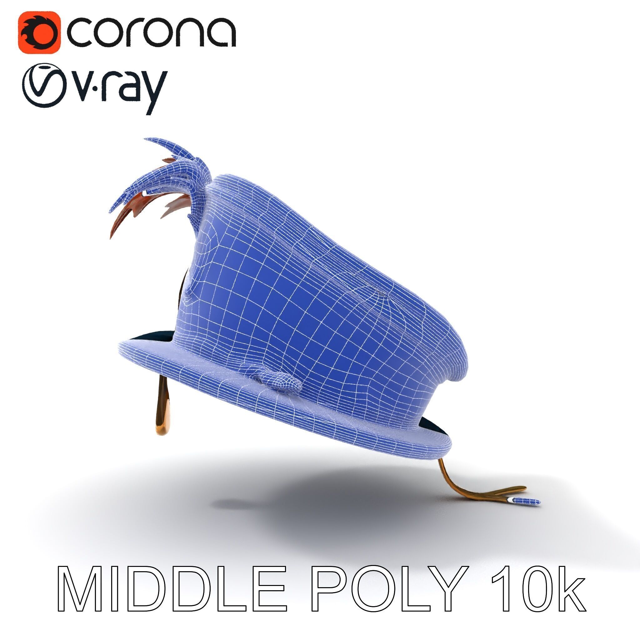 Ornate Military Hat D Model Pack Low-poly 3D model_32