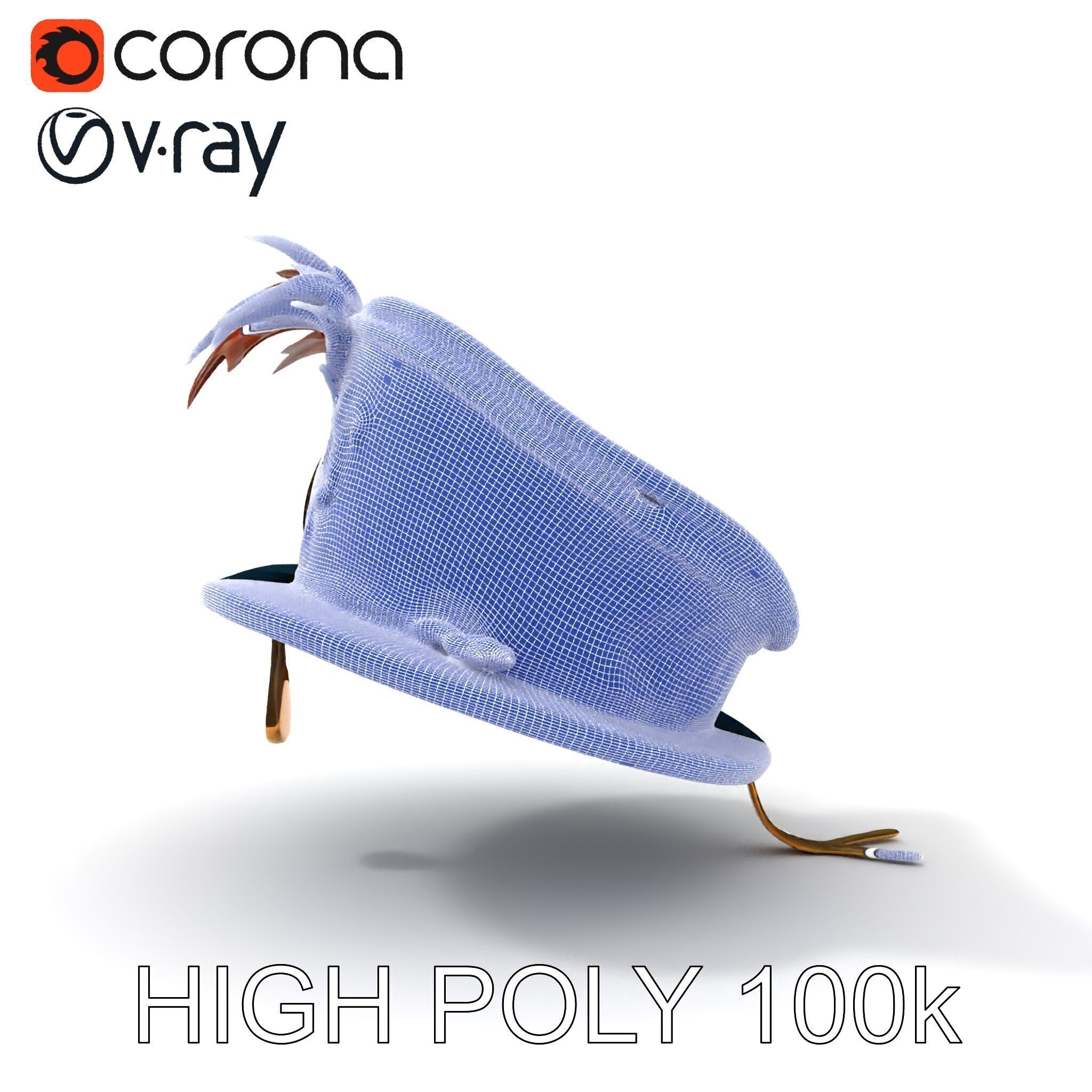 Ornate Military Hat D Model Pack Low-poly 3D model_8