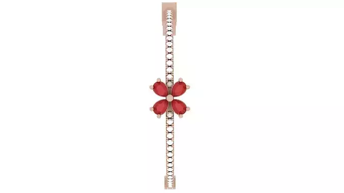 Diamond hoop earring 002