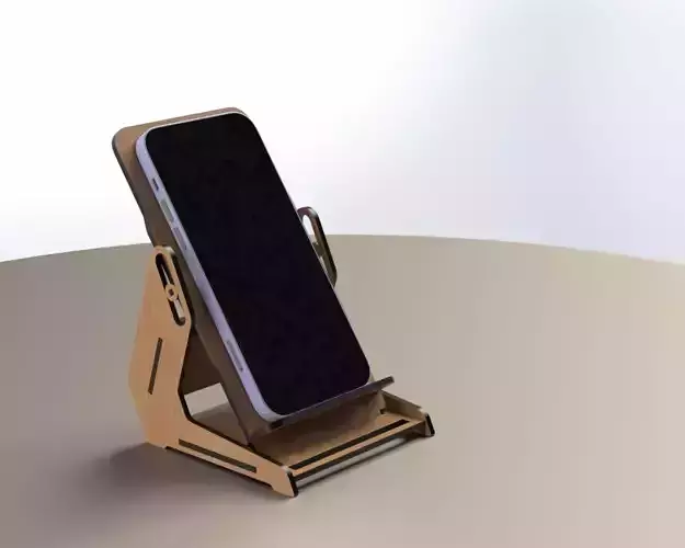 Phone stand mk4 3D Print or Laser cut model 